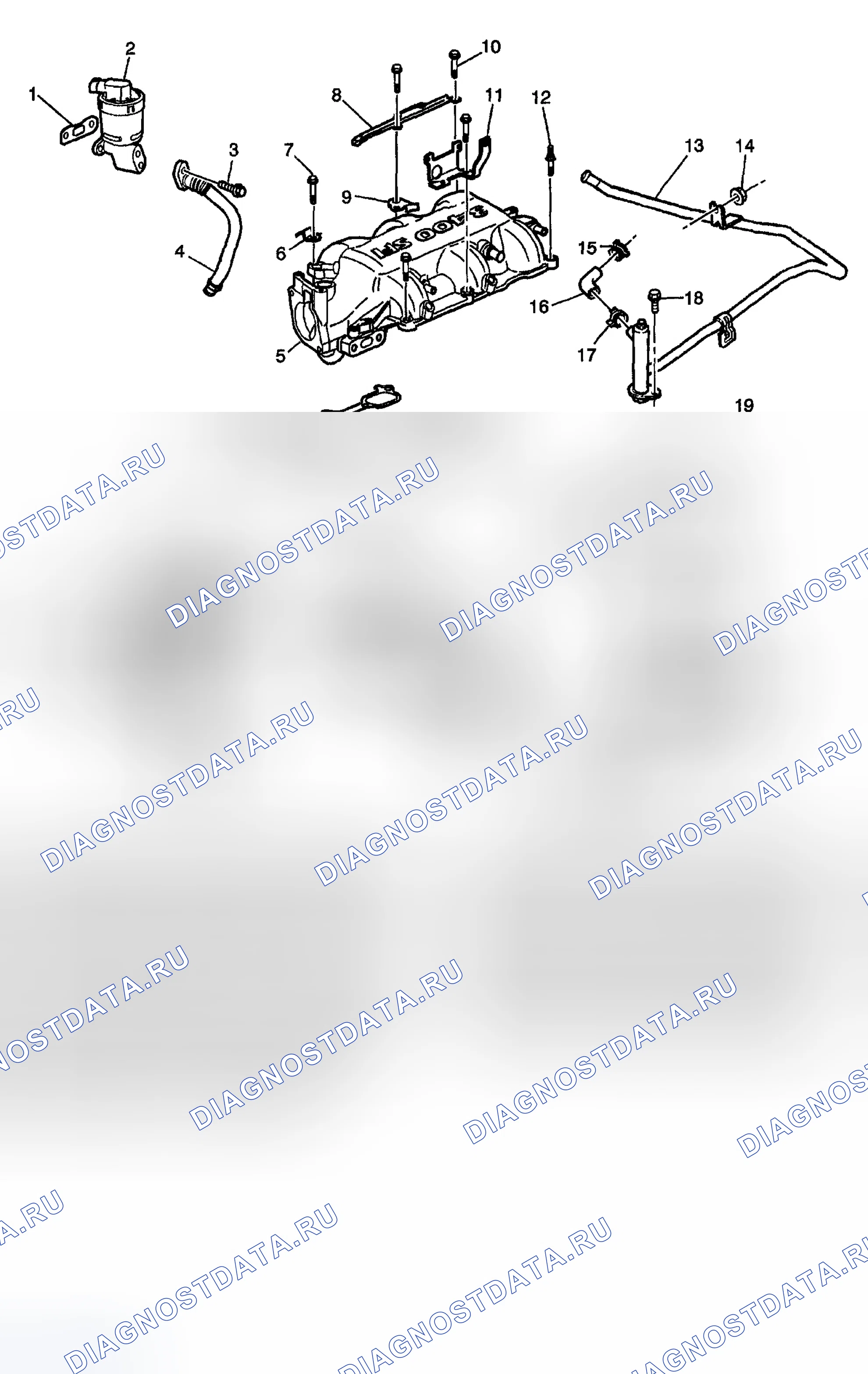 Рис. 102: Виды в разобранном виде. Chevrolet Impala VIII