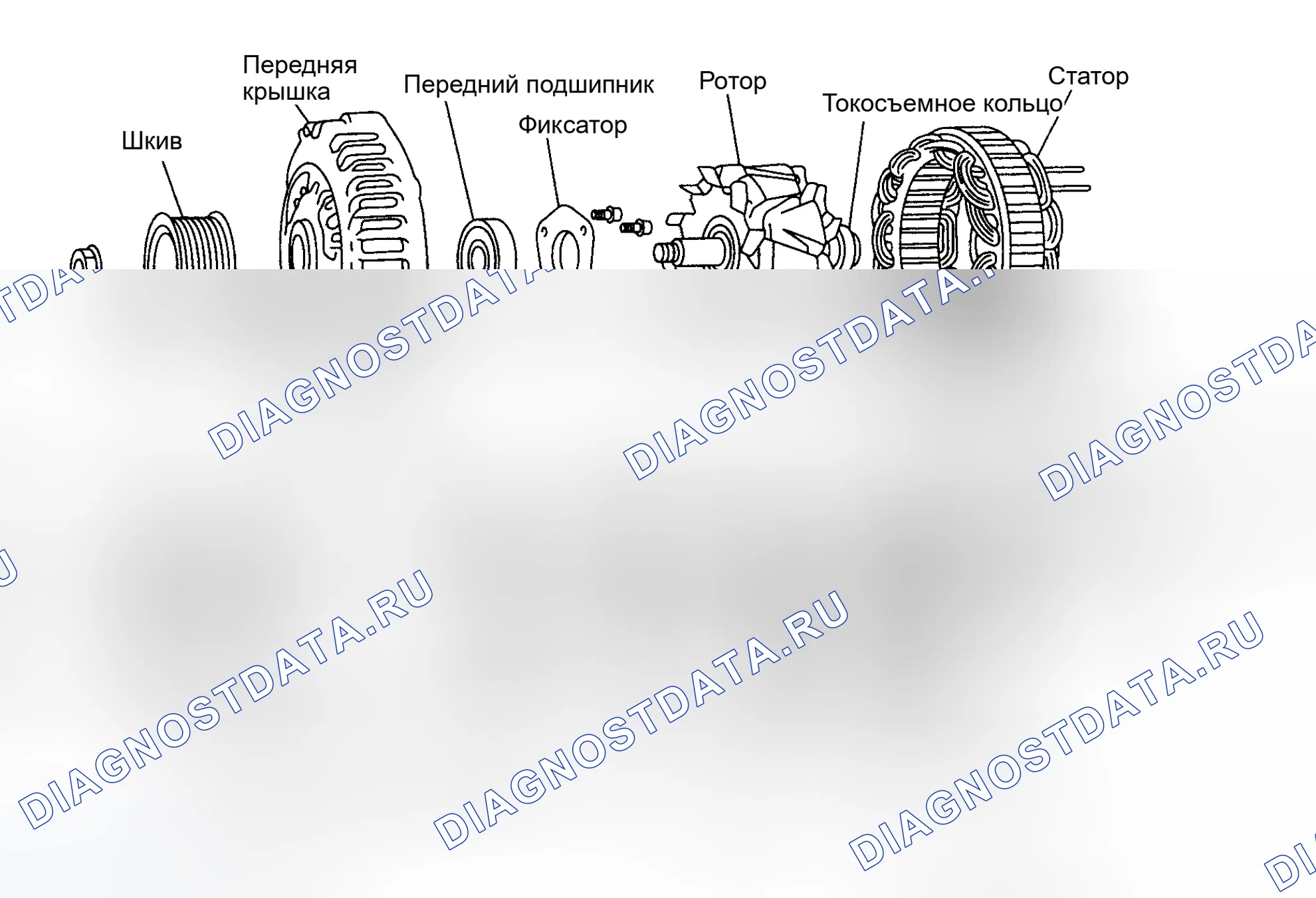 Рис. 7: ГЕНЕРАТОР. Nissan Maxima A33