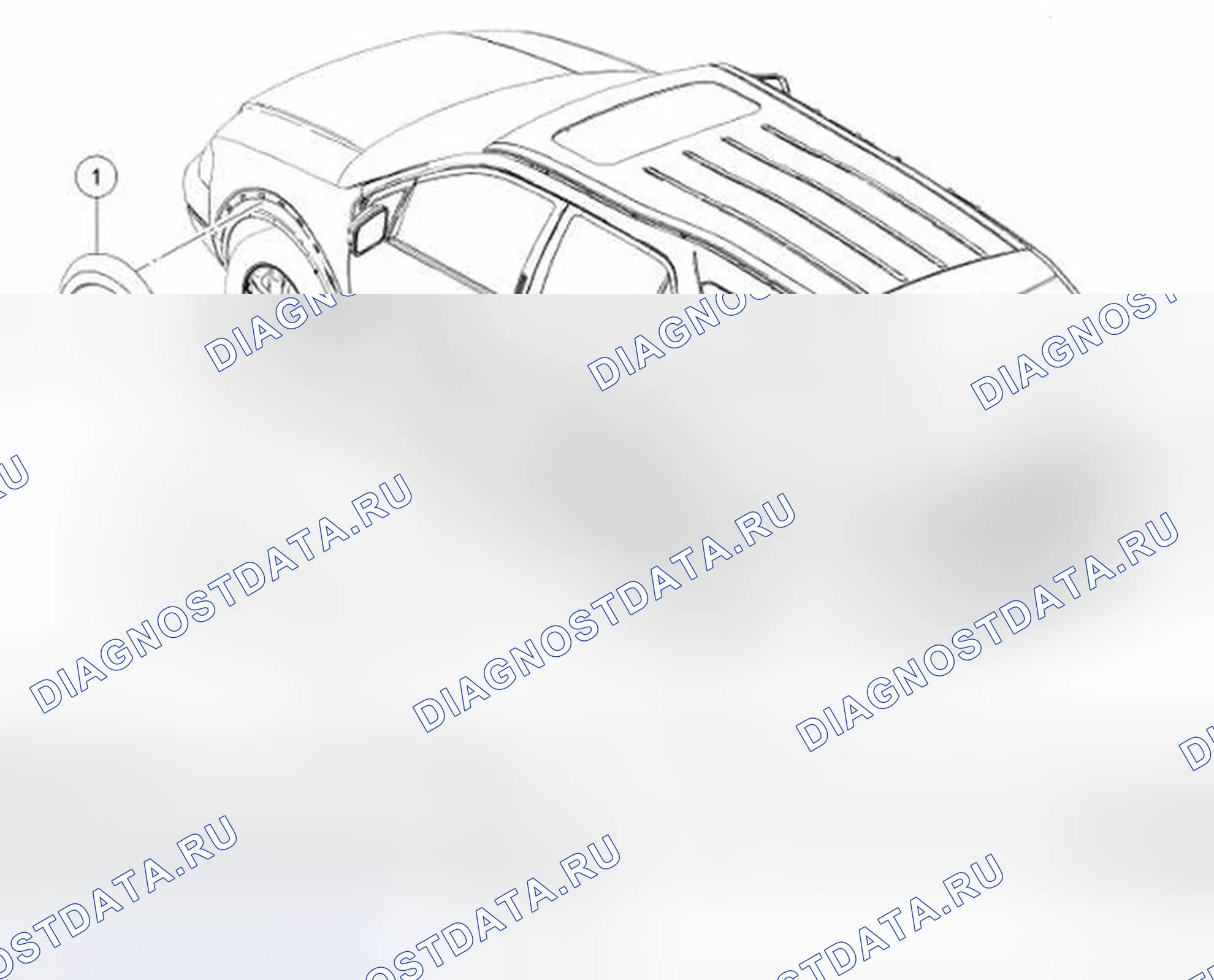 Рис. 2: Внешняя облицовка - разнесенный вид. Ford Freestyle I