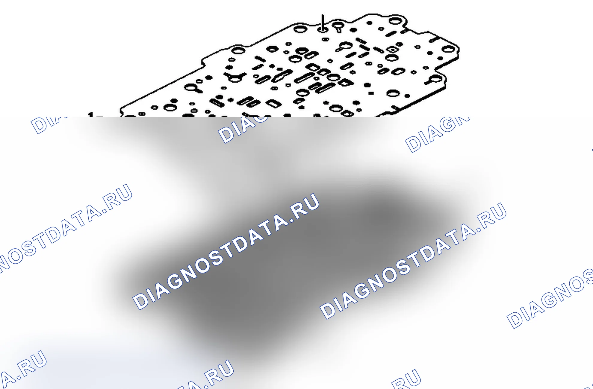 Рис. 527: Очистка и проверка пластины канала регулирующего клапана (6T40/45). Pontiac G6 I final