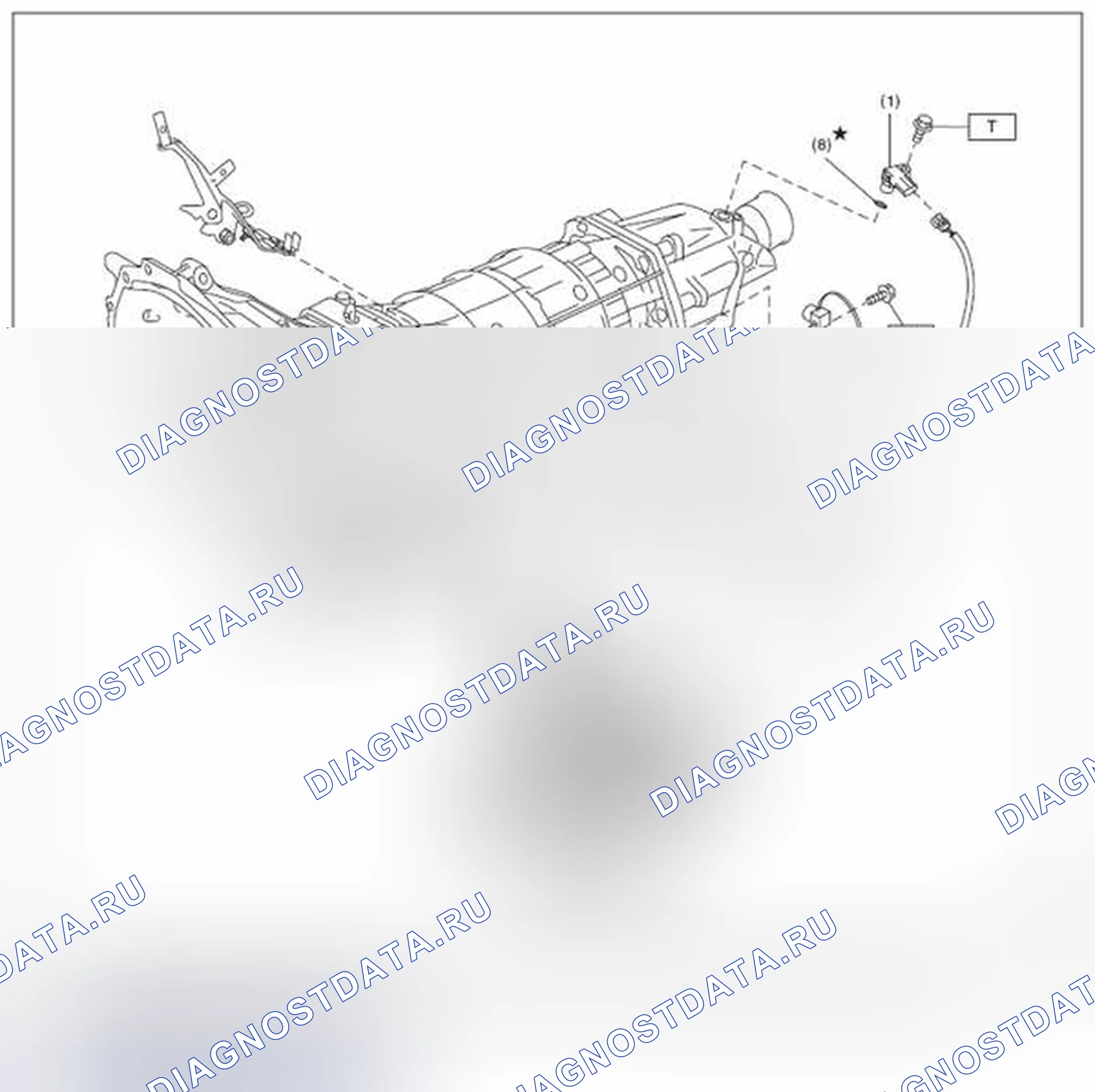Рис. 185: РЕГУЛИРУЮЩИЙ КЛАПАН И ЖГУТ ПЕРЕДАЧ. Subaru Outback BR рестайлинг