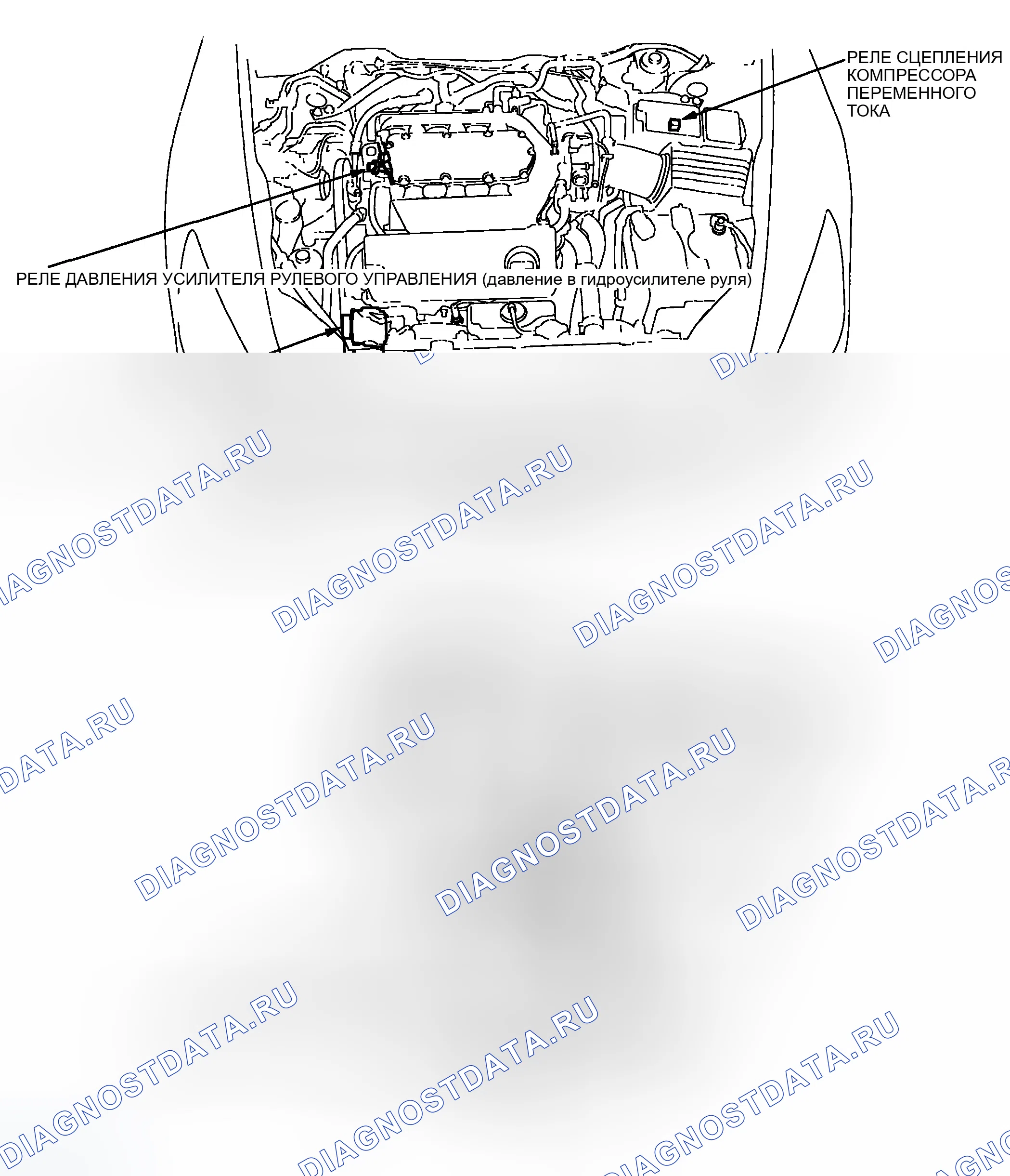 Рис. 663: Указатель расположения компонентов. Honda Accord VII