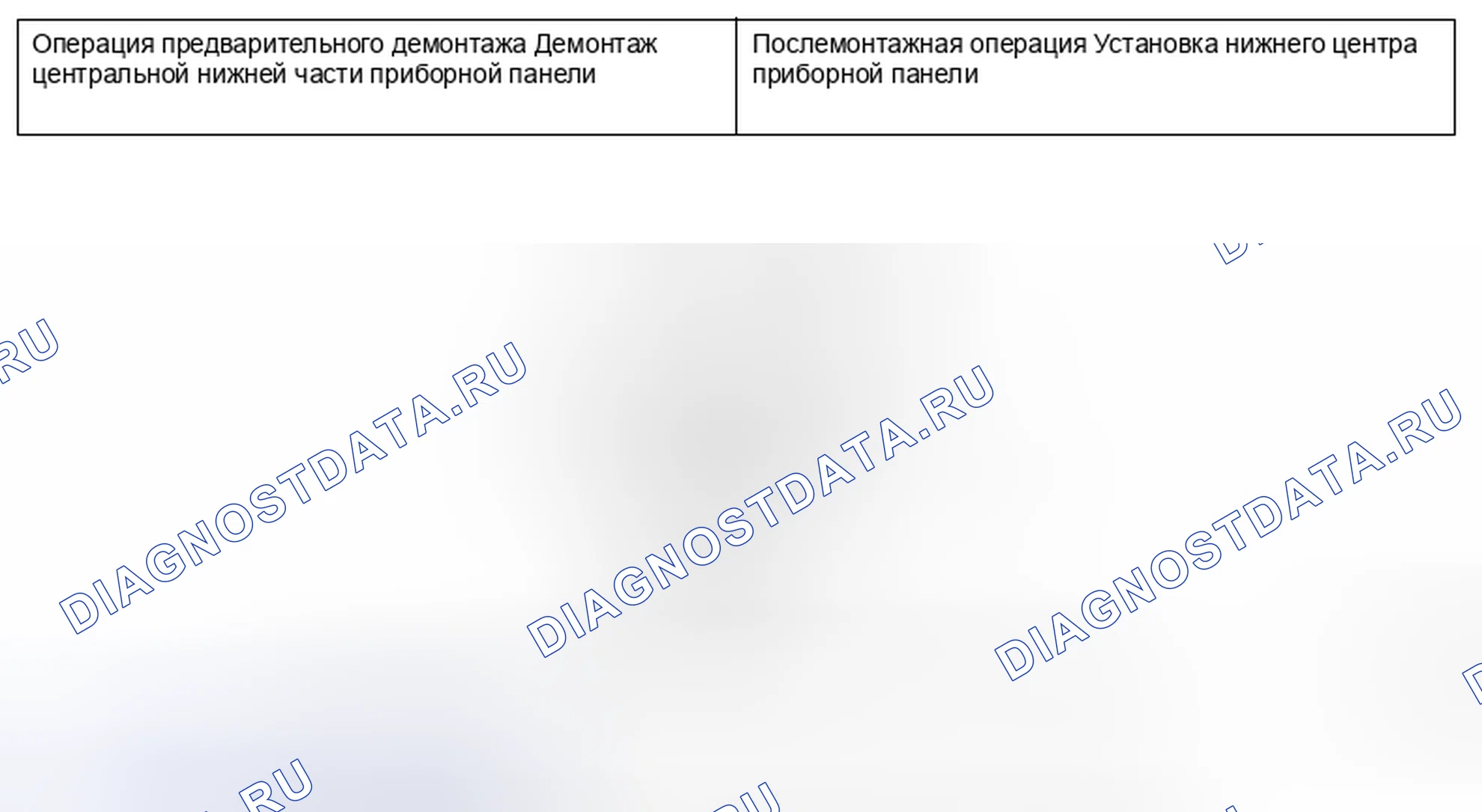 Рис. 7: ГНЕЗДО ПРИСПОСОБЛЕНИЯ - НИЖНИЙ УЗЕЛ ПО ЦЕНТРУ ПРИБОРНОЙ ПАНЕЛИ. Honda Domani MB