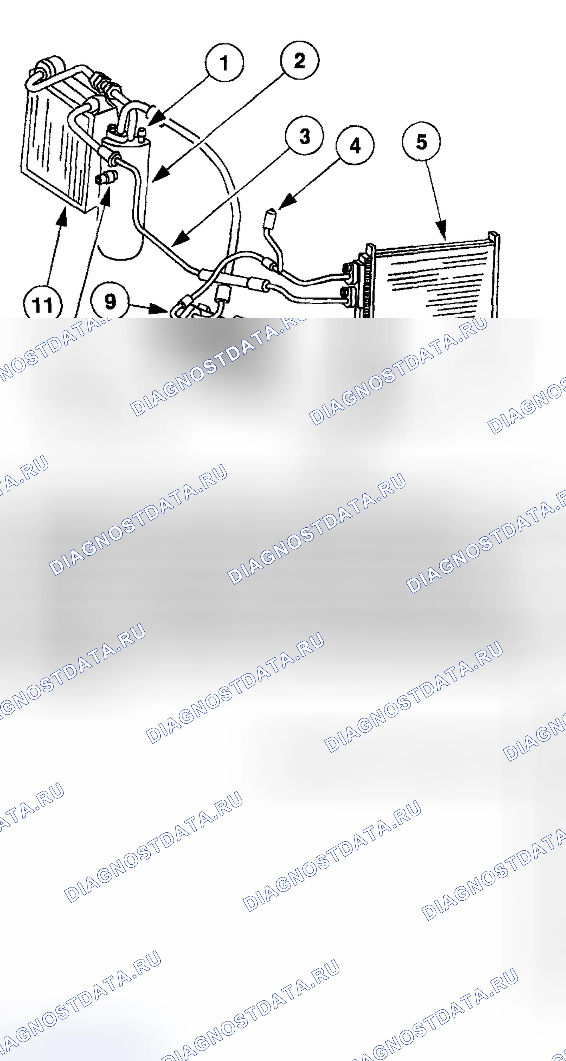 Рис. 309: Компоненты холодильной системы. Ford Pickup F250 Super Duty I