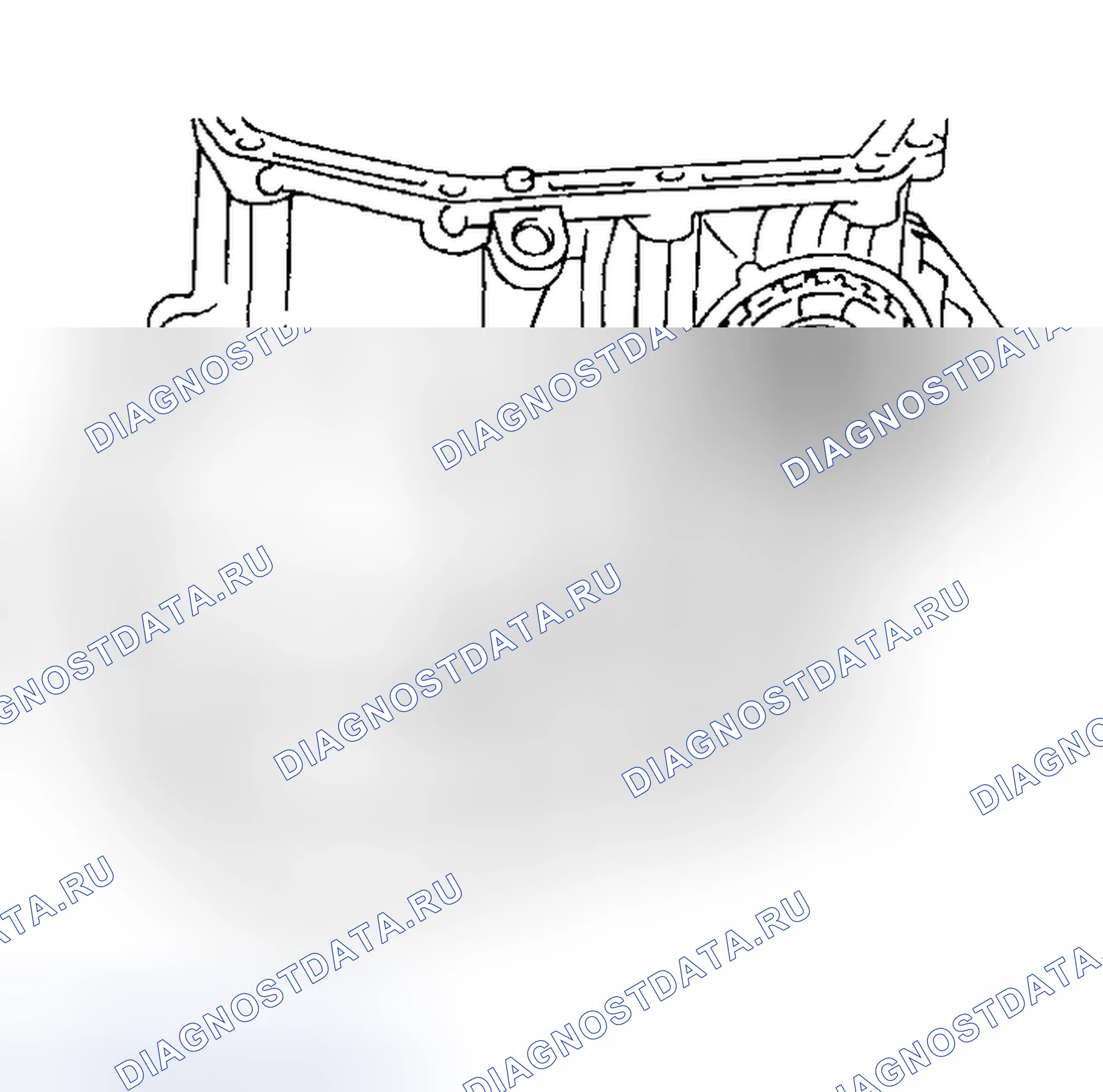 Рис. 285: Секция картера сцепления гидротрансформатора. Honda X-NV I
