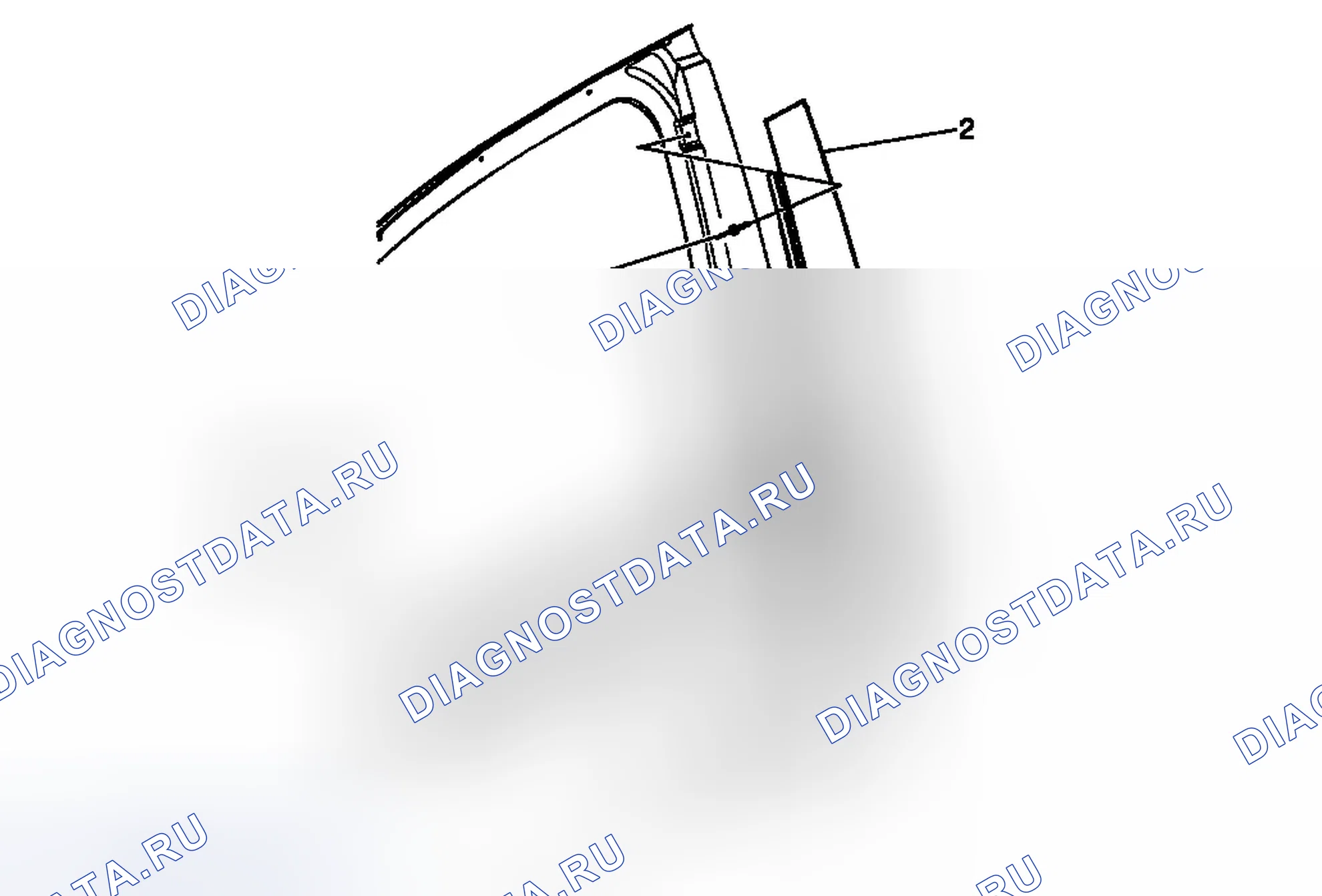 Рис. 2: Замена аппликации рамы передней двери (OUTLOOK / Acadia). Chevrolet Traverse I