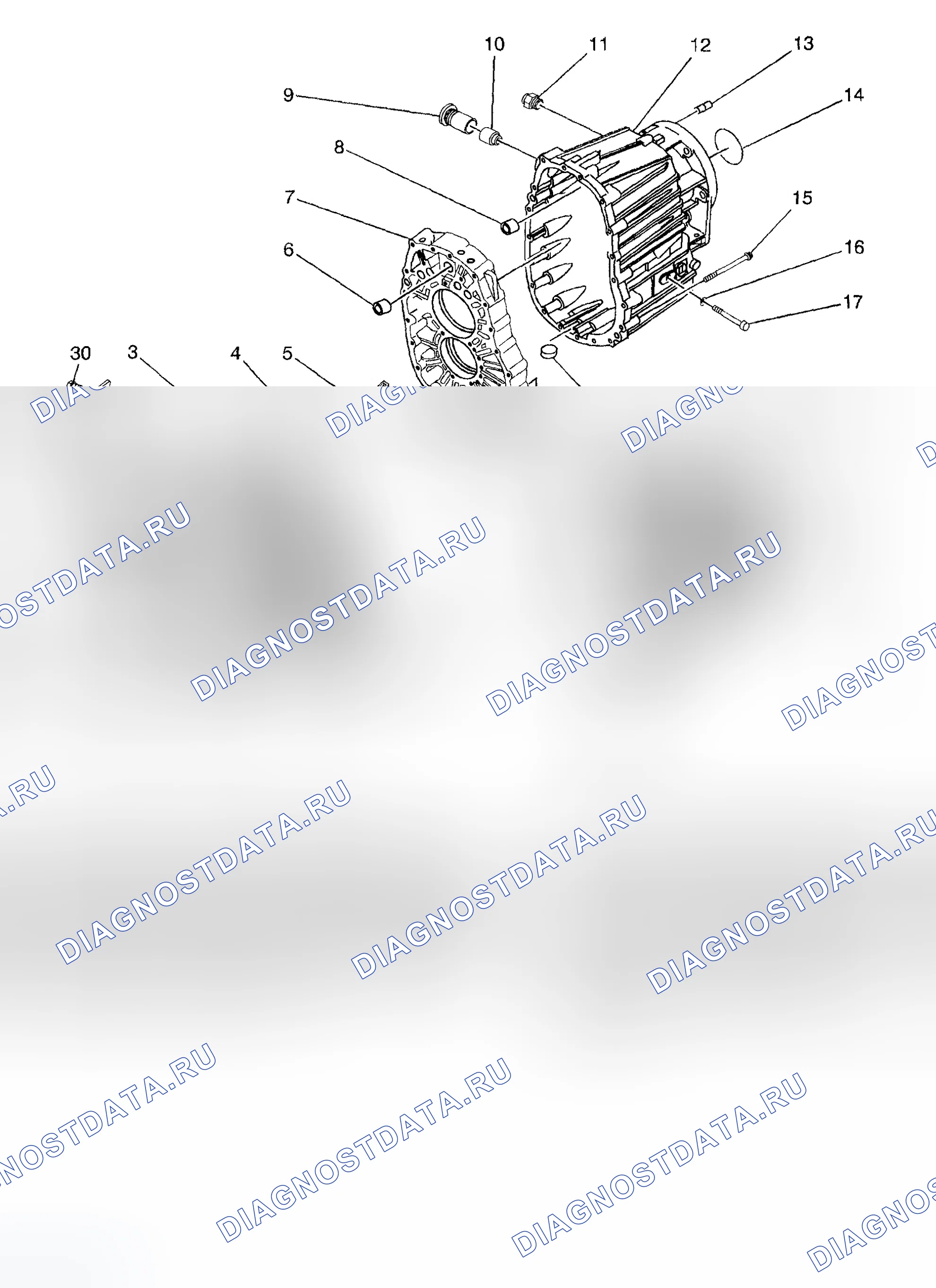 Рис. 274: Разобранные виды. Chevrolet Silverado 2500 