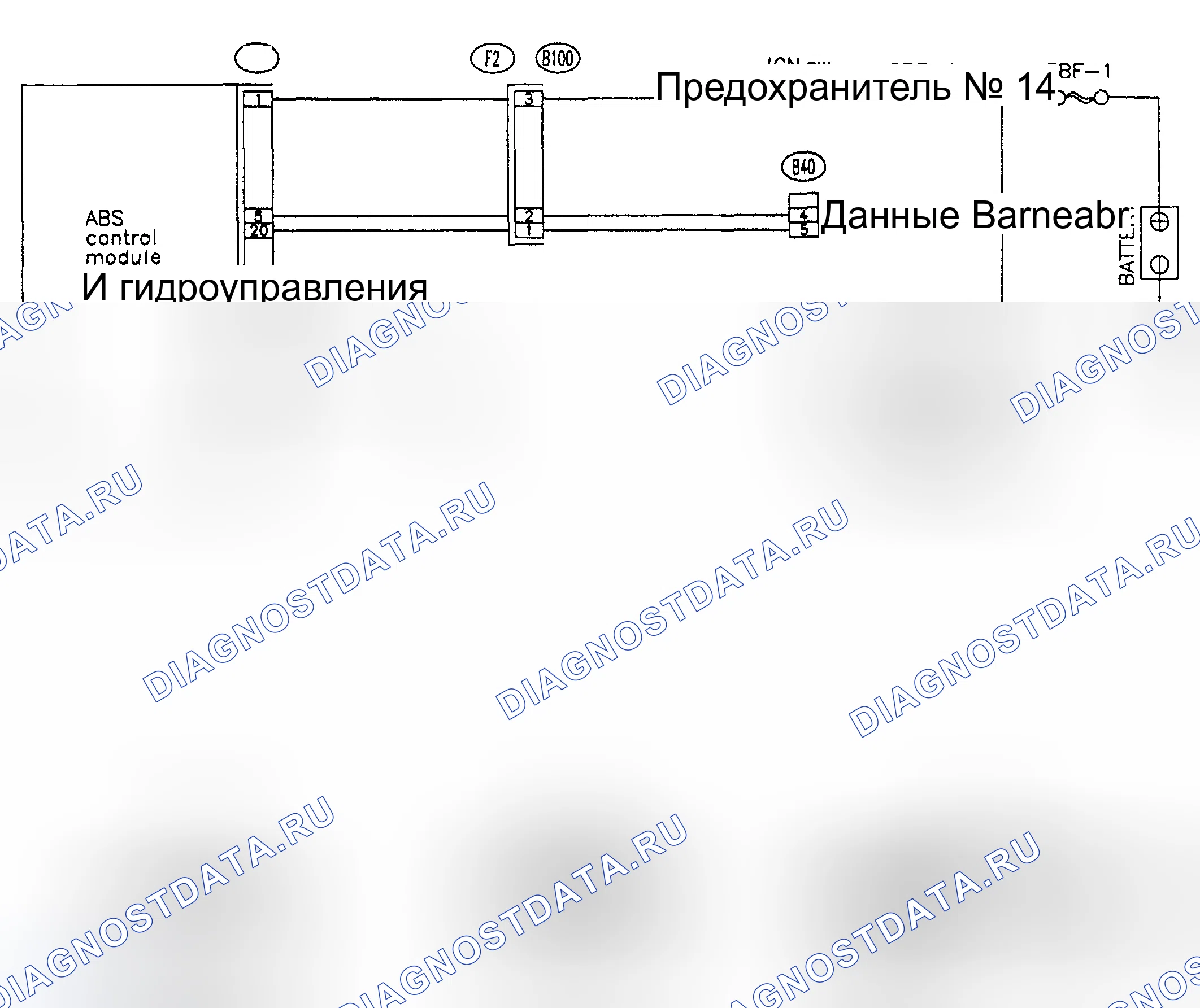 Рис. 55: электросхема - связь для инициализации невозможна. Subaru Impreza GD/GC/GG