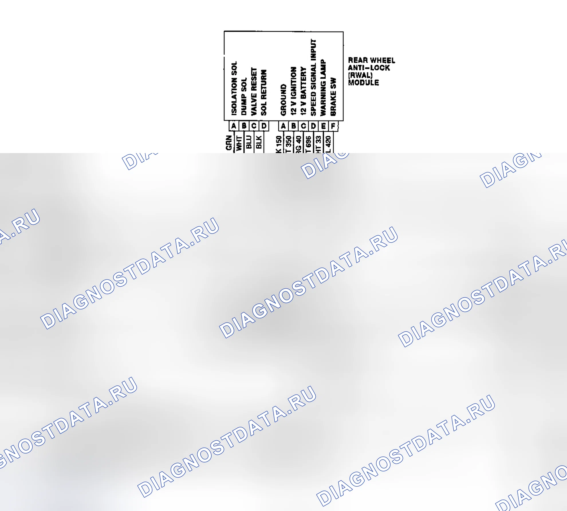 Рис. 31: электросхема RWAL (серия G). Chevrolet Suburban V2500 