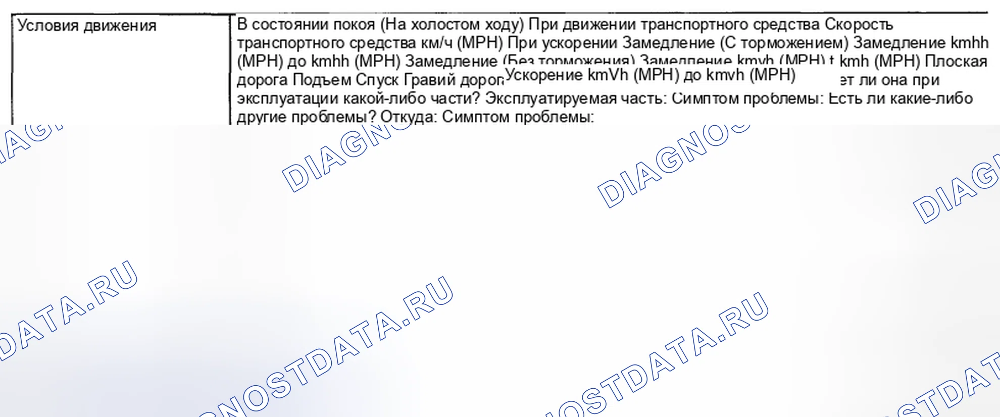 Рис. 20: УСЛОВИЯ ВОЗНИКНОВЕНИЯ НЕИСПРАВНОСТЕЙ. Subaru Impreza WRX STI GR