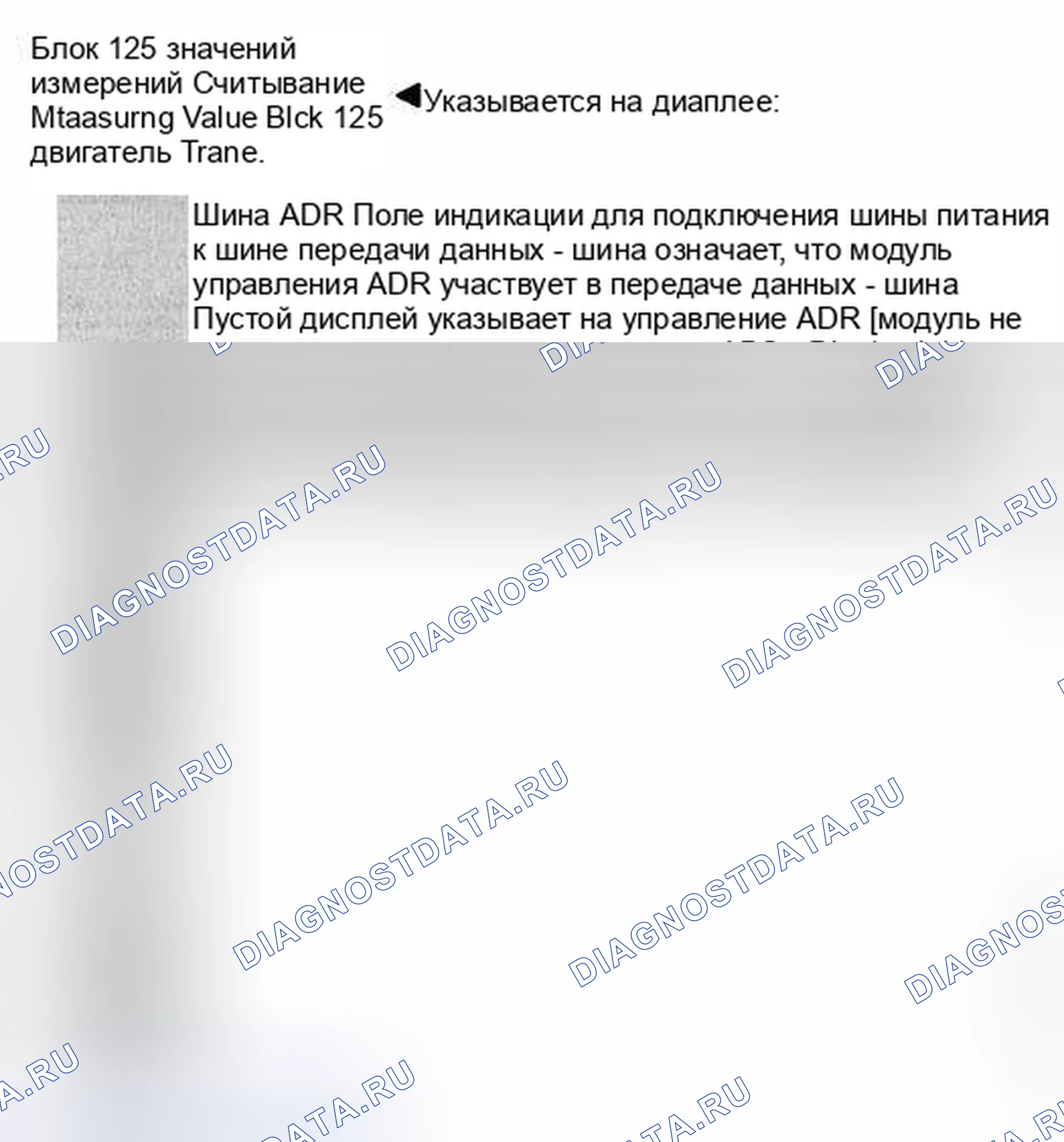 Рис. 11: Блок 125 измеряемых величин. Audi S8 D2 рестайлинг 2