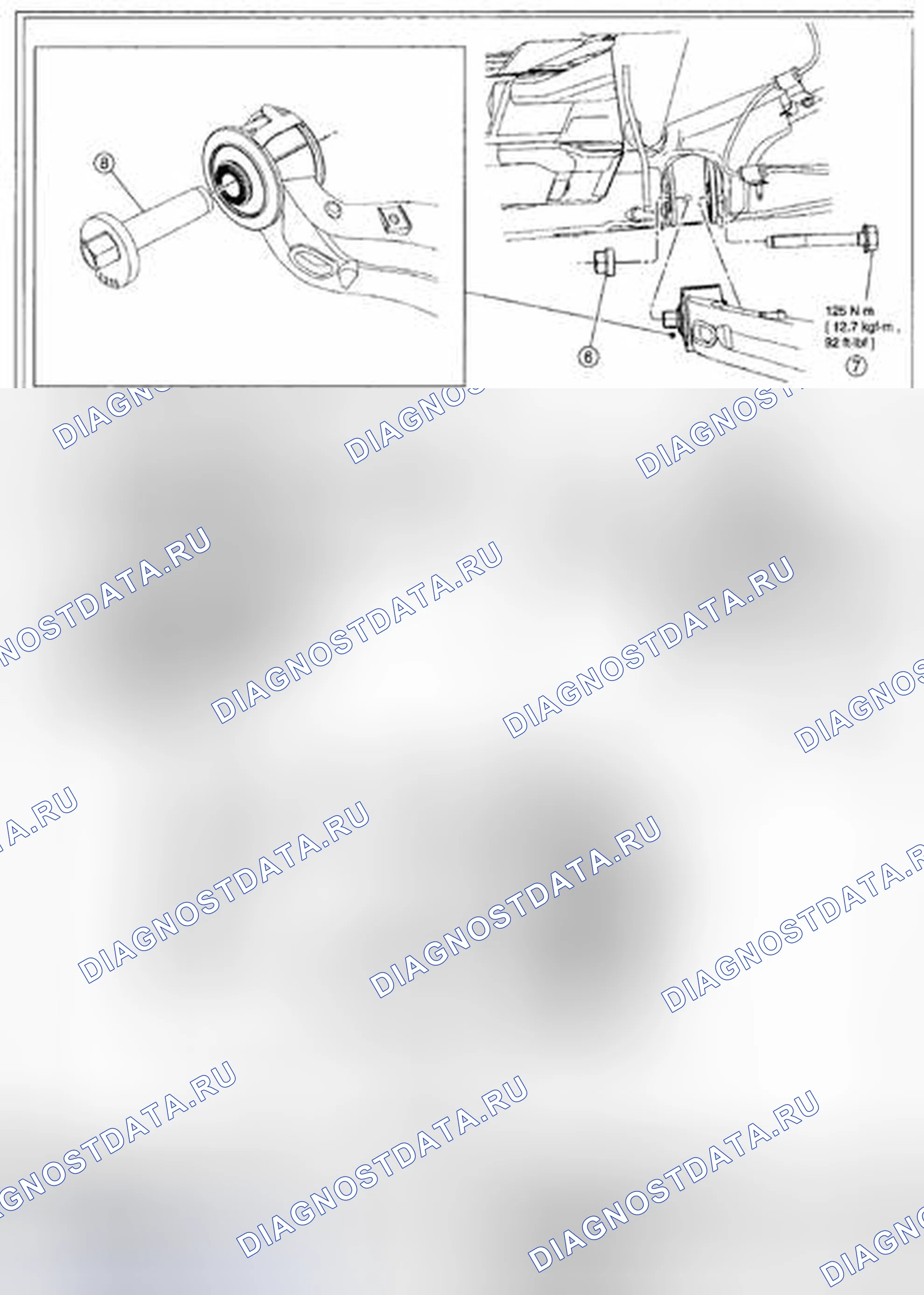 Рис. 7: ПОВОРОТНЫЙ КУЛАК - ПРИВОД ПЕРЕДНЕГО КОЛЕСА (Fwd). Mazda Tribute II