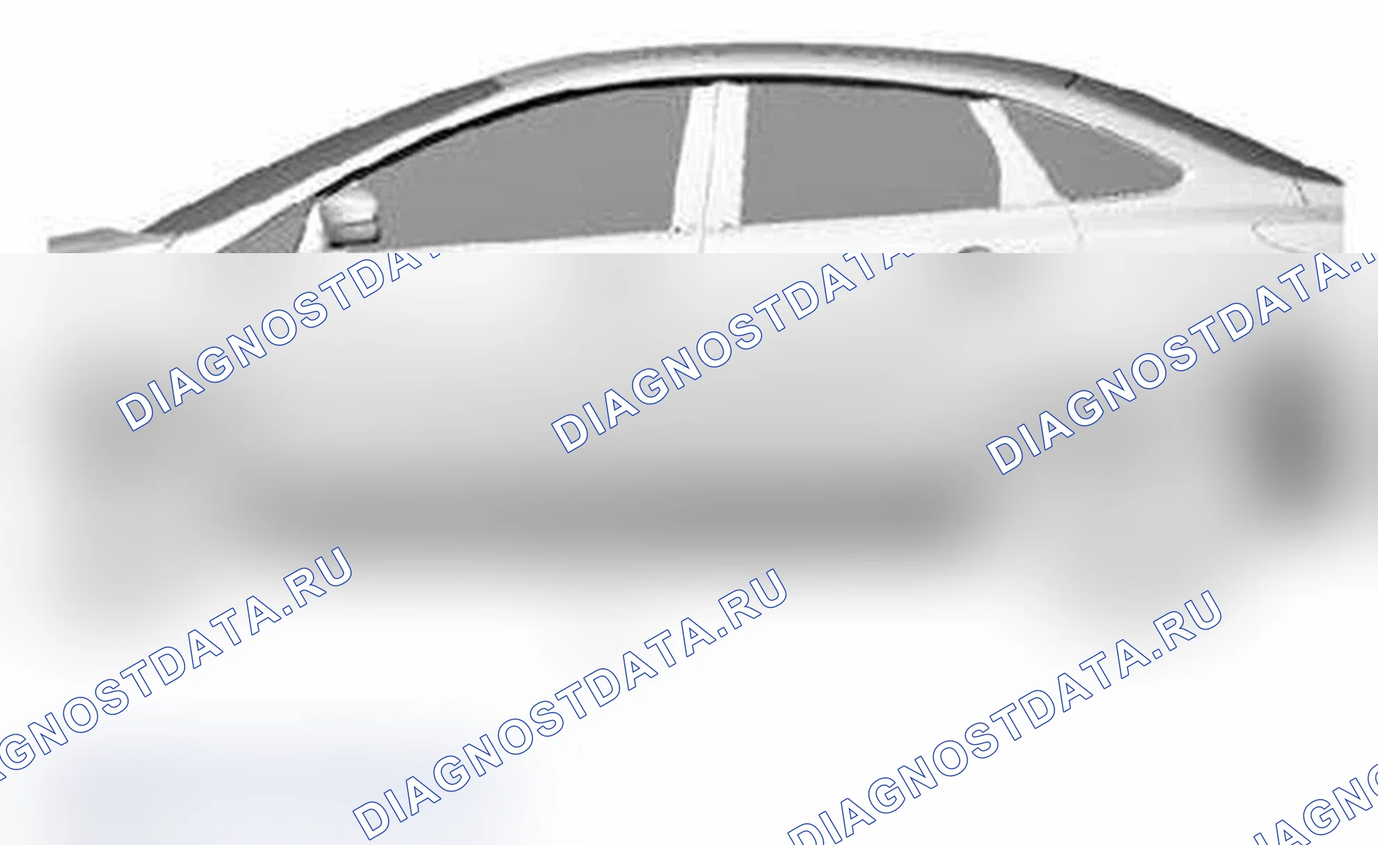 Рис. 154: Внешние пластмассовые компоненты - сторона, 4-дверь седан. Ford Focus III