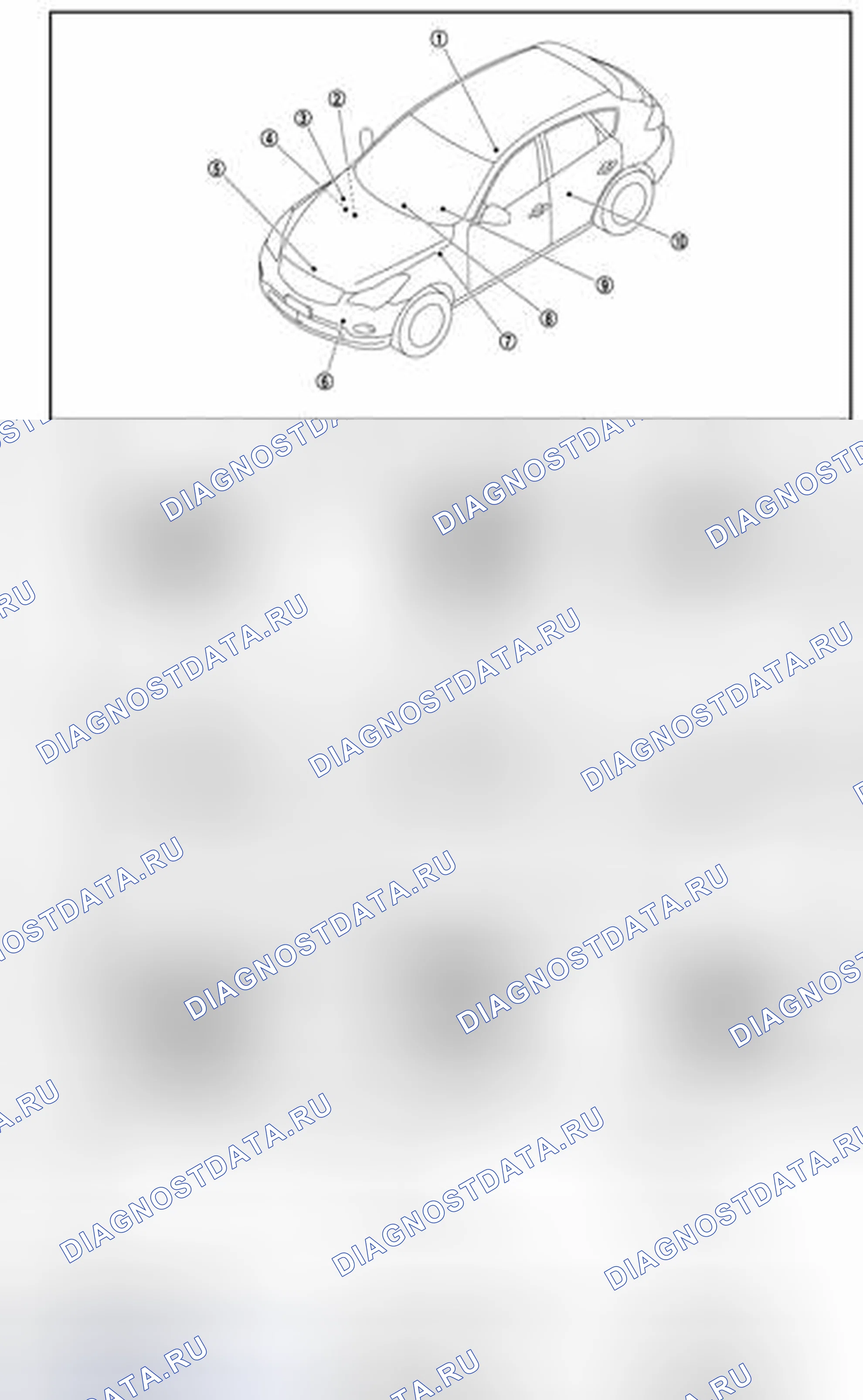 Рис. 9: ODO / TRIP METER: Расположение компонентов. Infiniti EX37 I