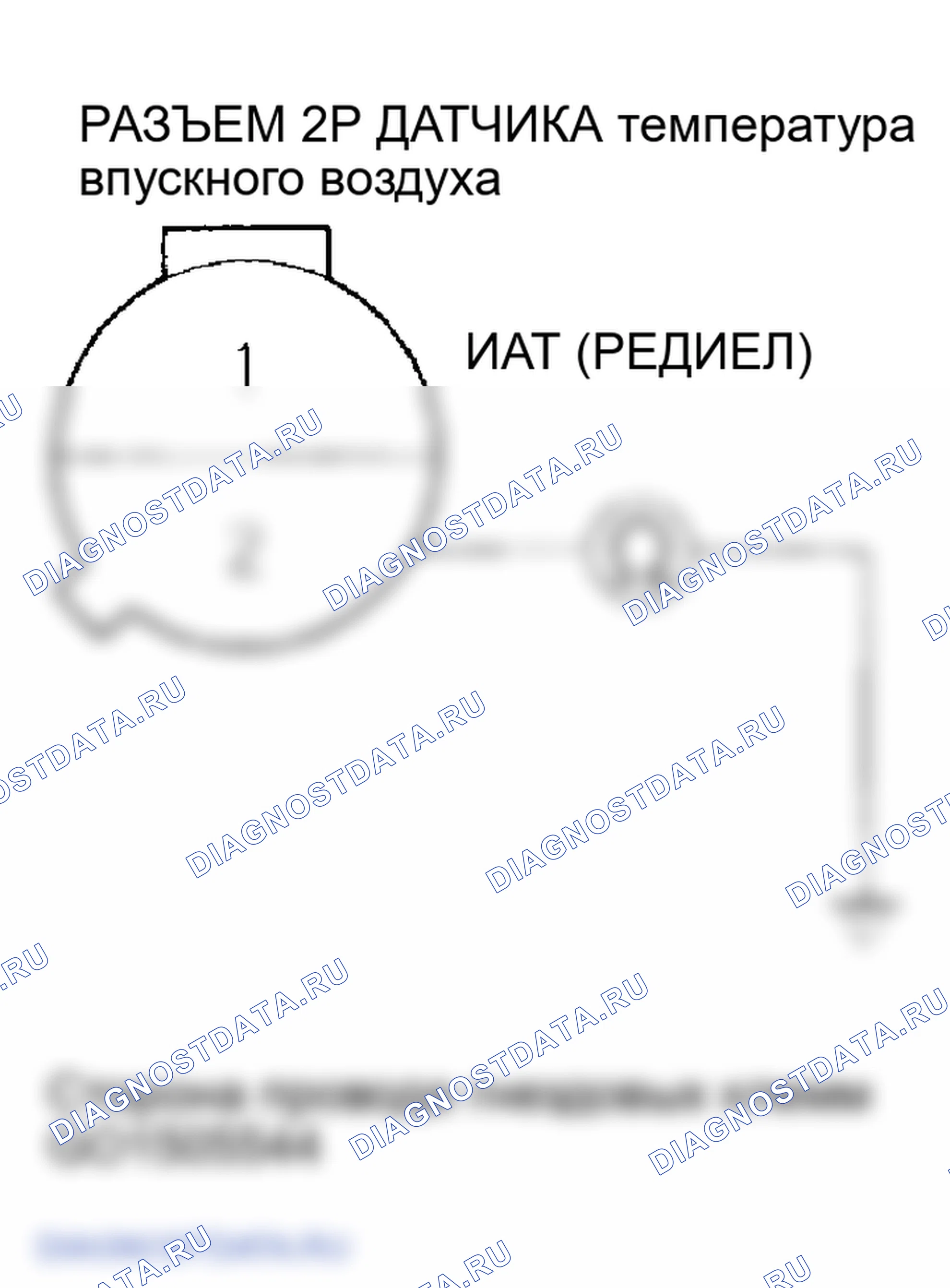 Рис. 161: расшифровка кода ошибки P0112 - ' 01 Модель: Низковольтная схема датчика температура впускного воздуха. Honda Odyssey II