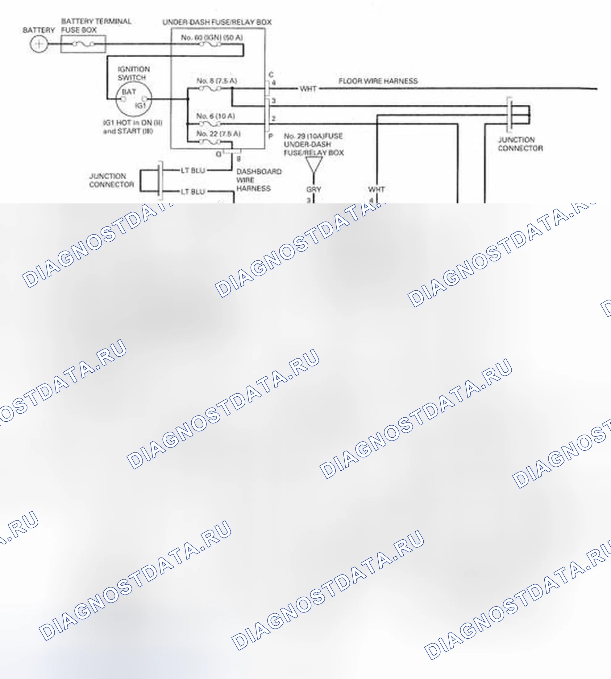 Рис. 6: Принципиальная схема. Honda Fit GE