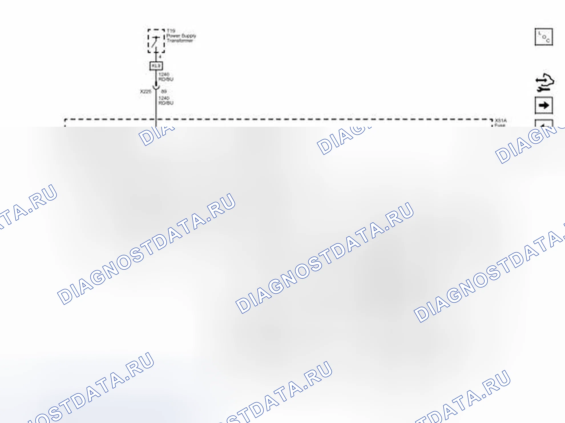 Рис. 101: Предохранители F8DA, F11DA, F12DA, F13DA, F14DA, F19DA и F22DA. Cadillac ATS I