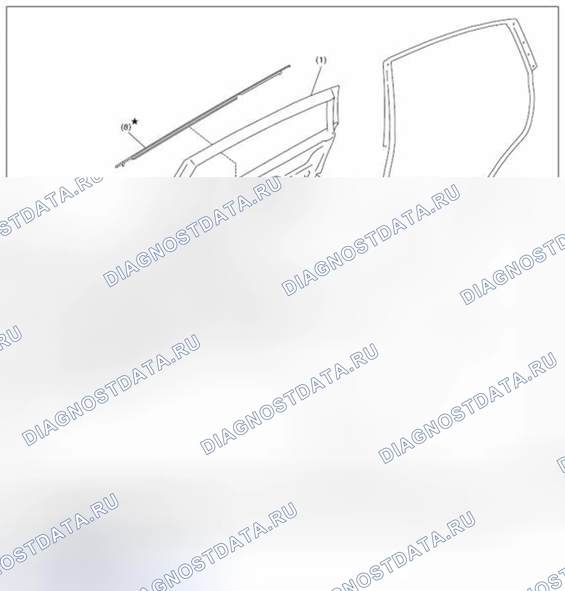 Рис. 12: ЗАДНЯЯ ДВЕРЬ. Subaru Impreza GK
