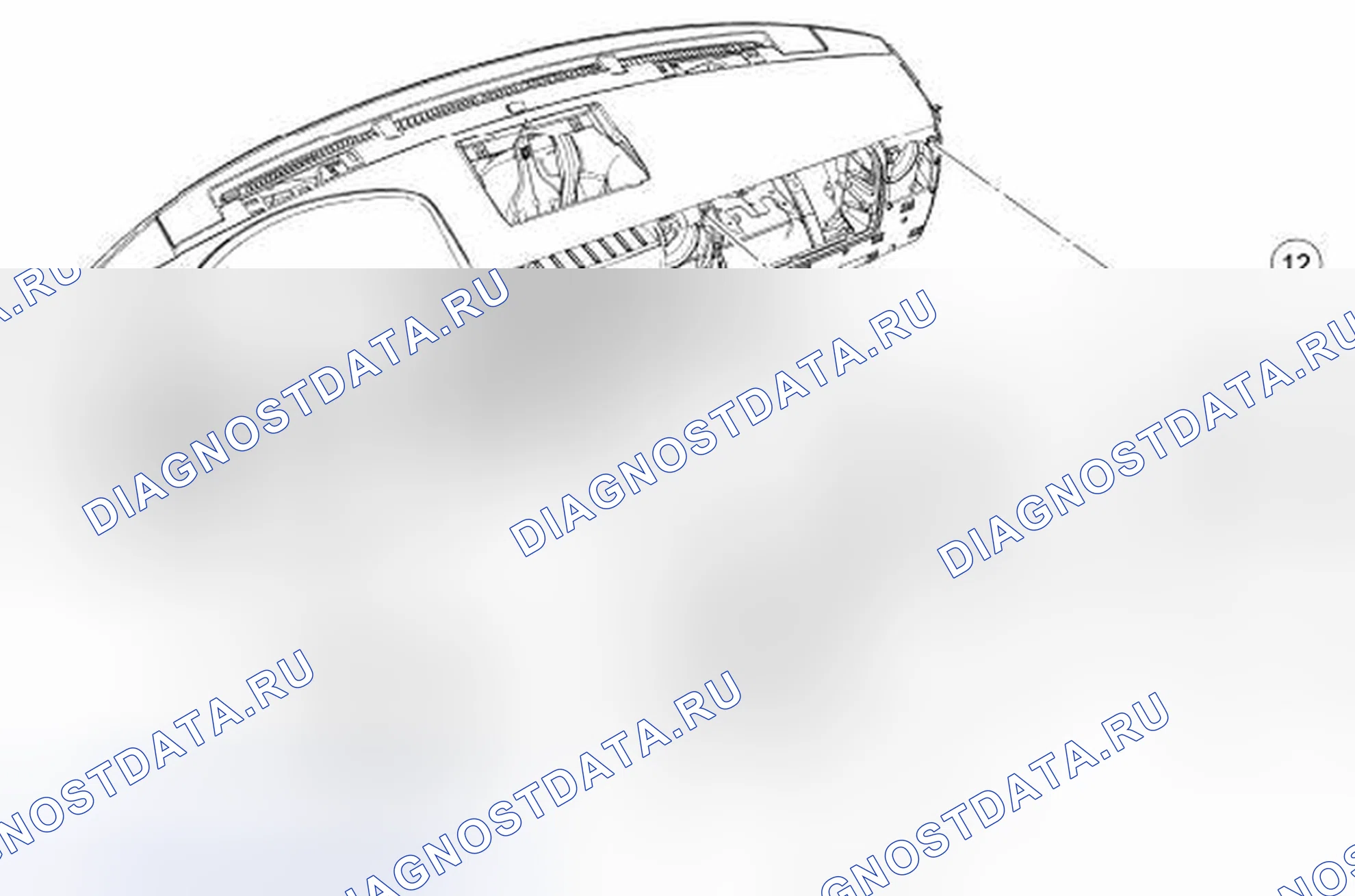 Рис. 170: Отделочные панели приборной панели (продолжение). Ford Pickup F250 Super Duty II