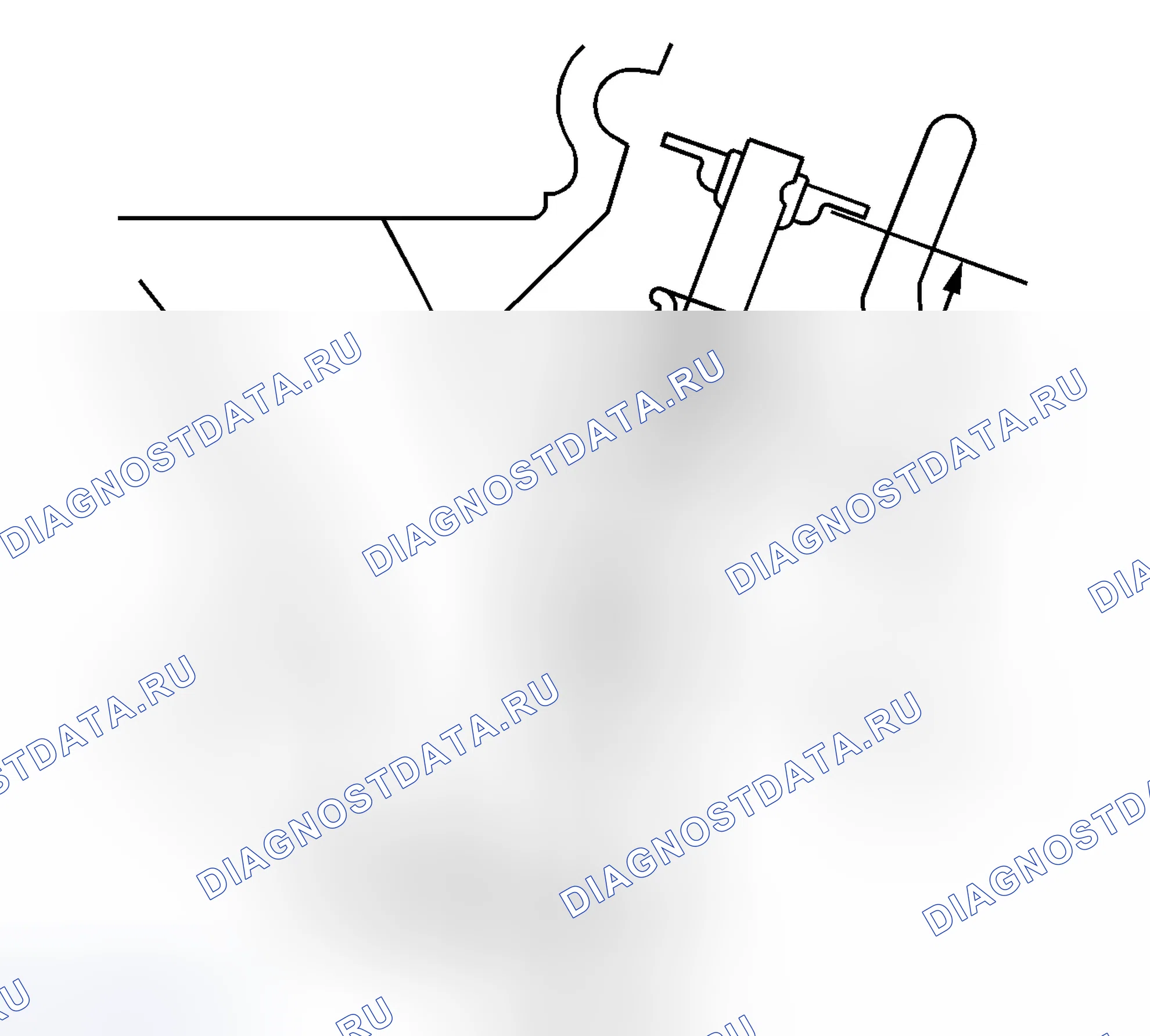 Рис. 292: Процедура измерения высоты штока клапана. Cadillac CTS I