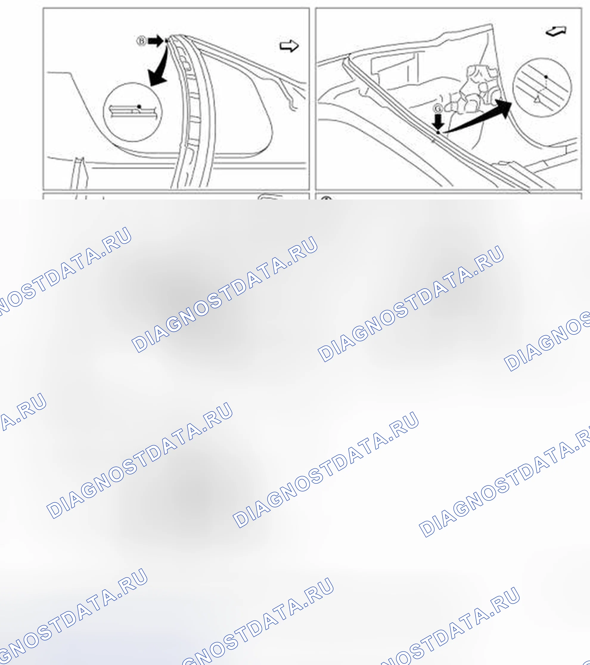 Рис. 113: Точки измерения. Nissan 370Z I рестайлинг