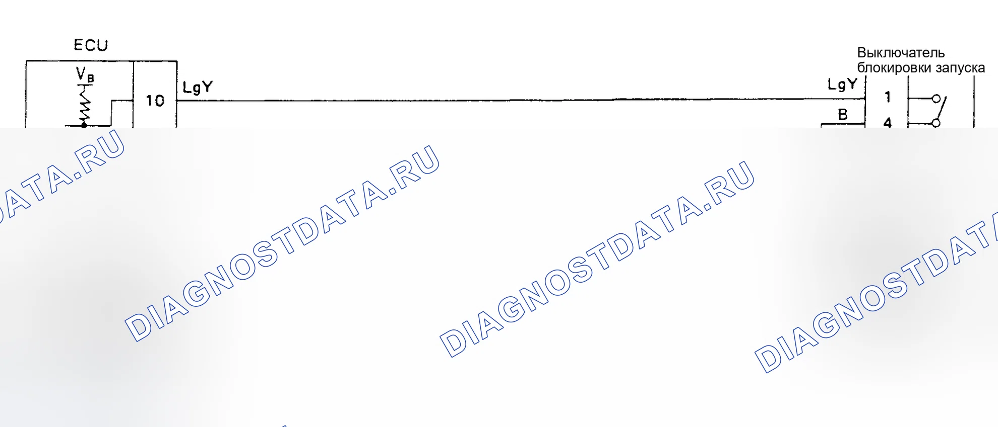Рис. 101: Схема. Код 51. Переключатель ингибитора (авт. Trans.). Subaru Legacy BC/BJ/BF