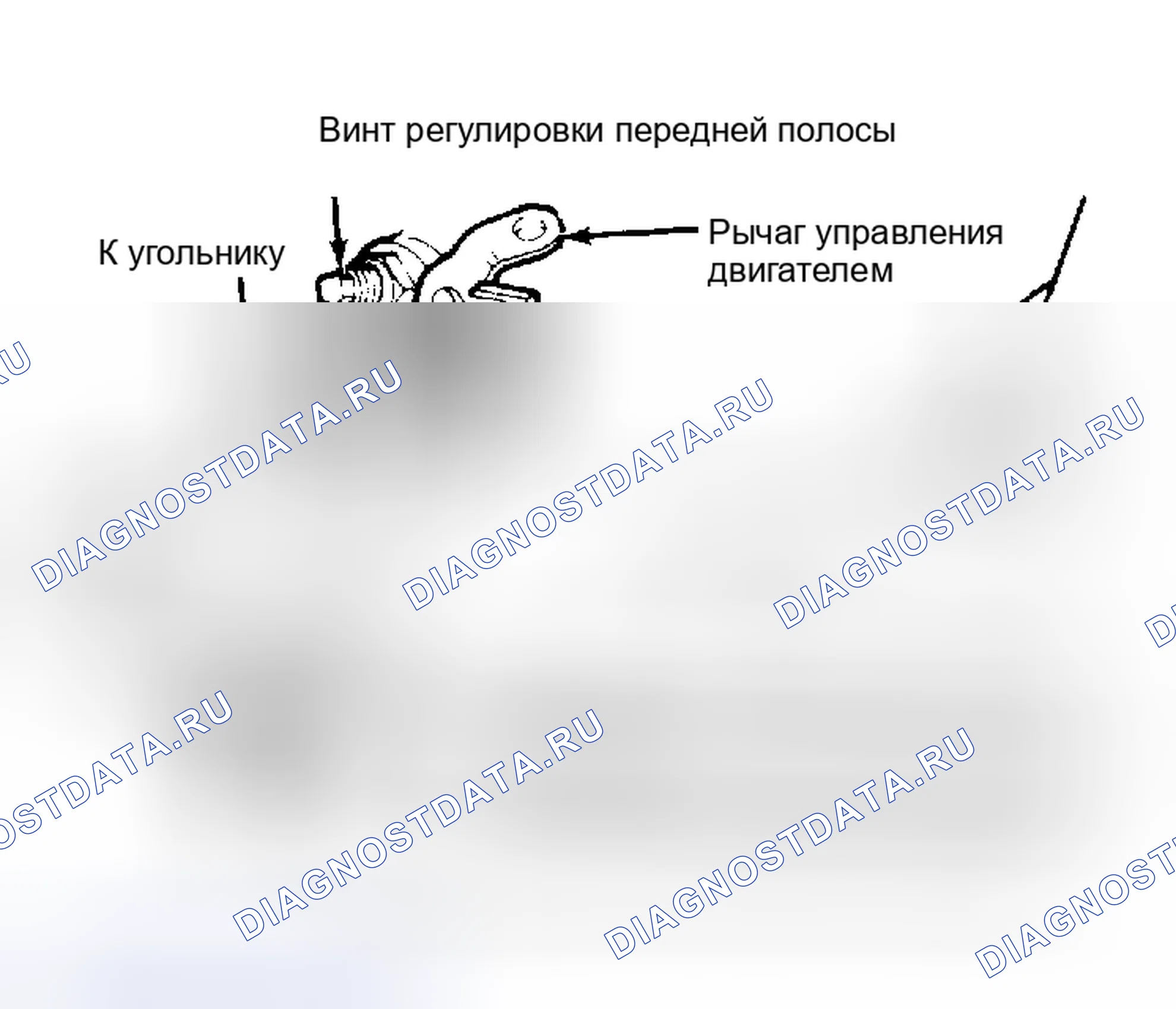 Рис. 39: MA904A Расположение регулировочного винта передней (кикдаун) ленты. Dodge Challenger II