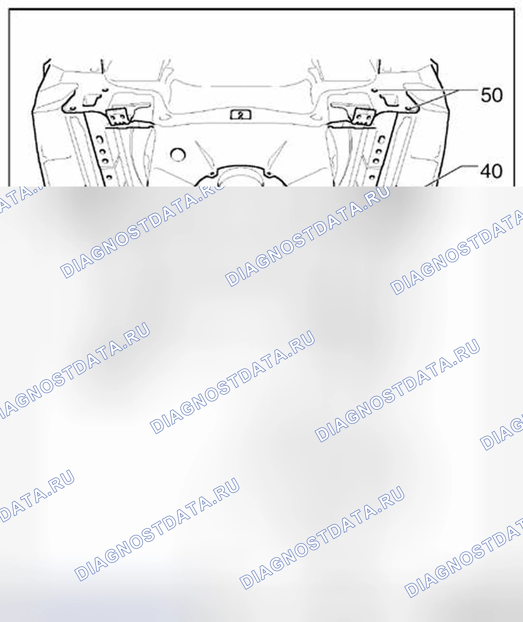 Рис. 110: Задний центрирующий кронштейн. Volkswagen Jetta V