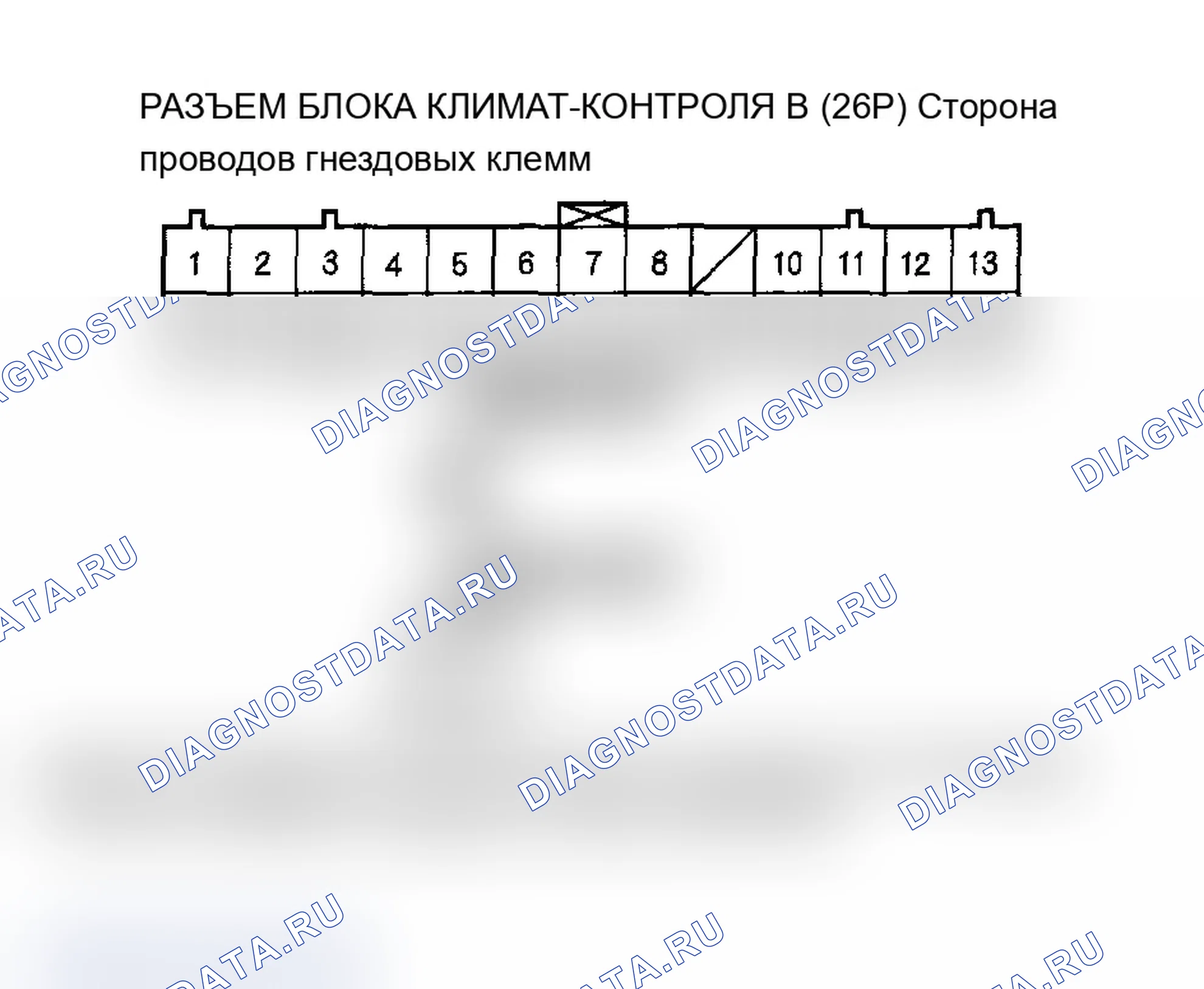 Рис. 21: Индикатор расшифровка кода ошибки C: разомкнутая цепь датчика температуры наружного воздуха. Acura MDX I