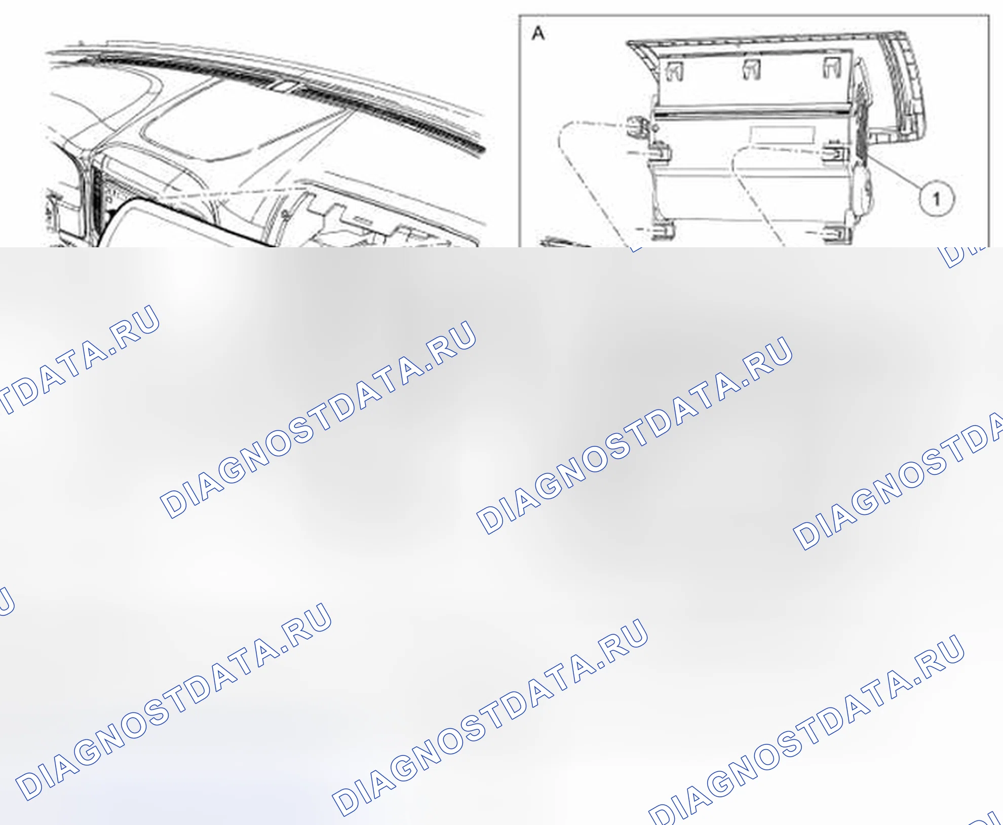Рис. 187: Модуль подушки безопасности для пассажиров. Hyundai Matrix I рестайлинг