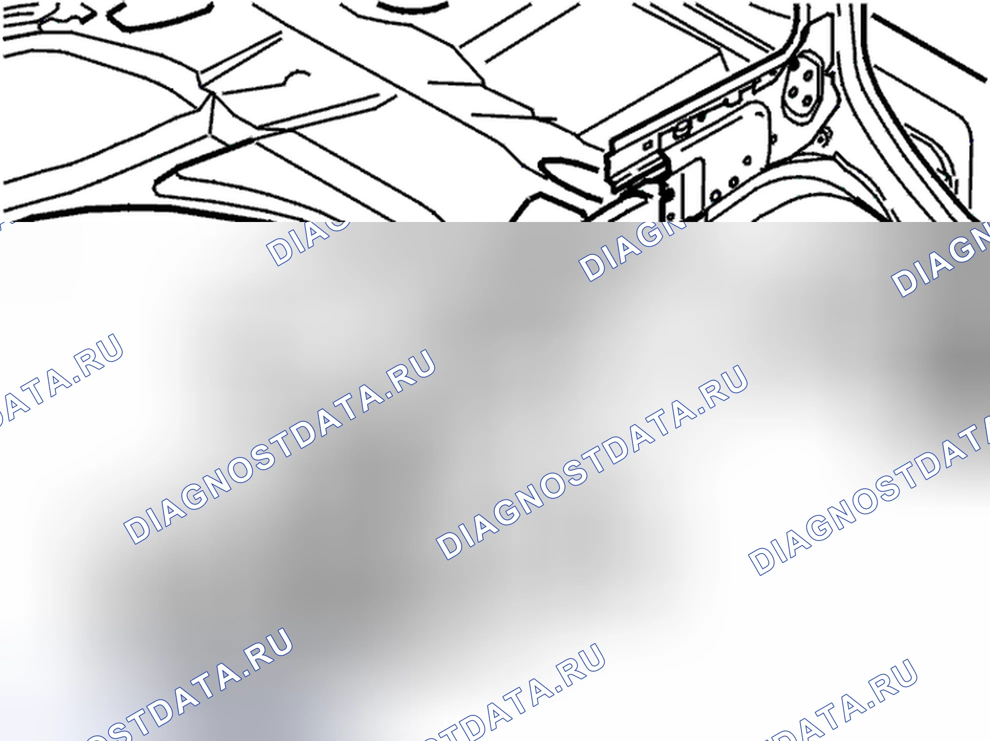 Рис. 278: Надежная задняя, наружная секция пола. Volvo V70 II