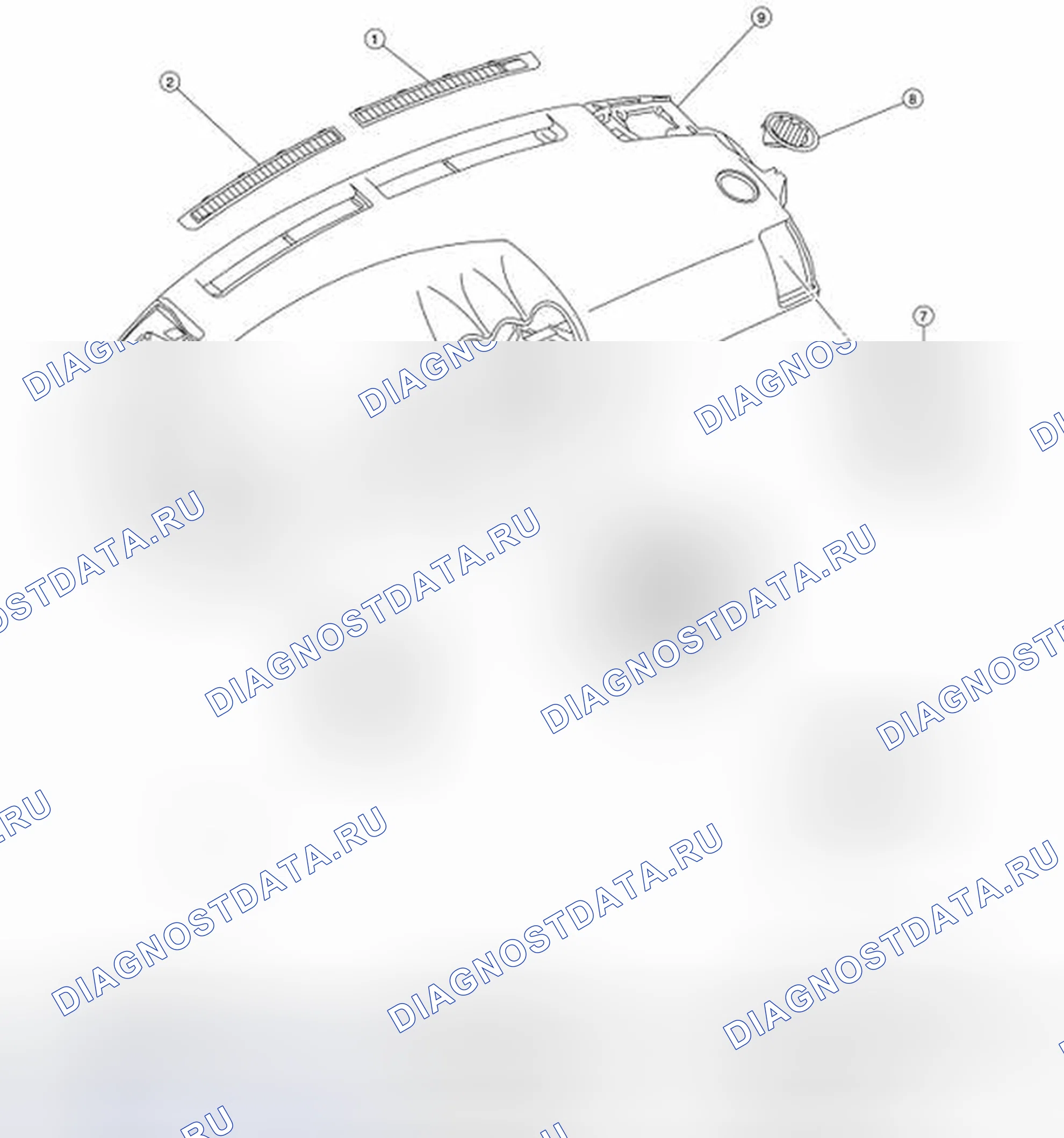 Рис. 150: Идентификация компонентов решеток. Nissan Altima L32