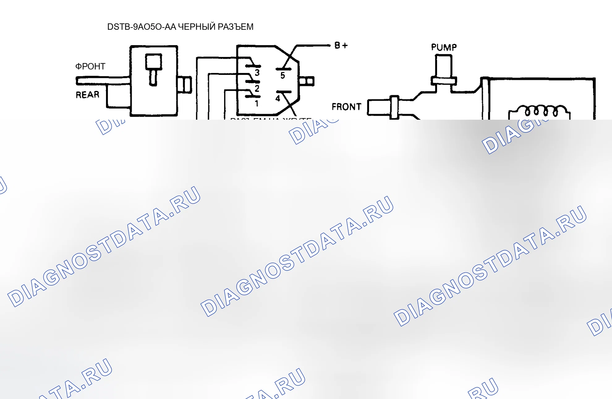 Рис. 32: Схема подключения F150 и F350 с 3-Port клапаном переключения топливного бака (двойной бак). Ford Ranger 