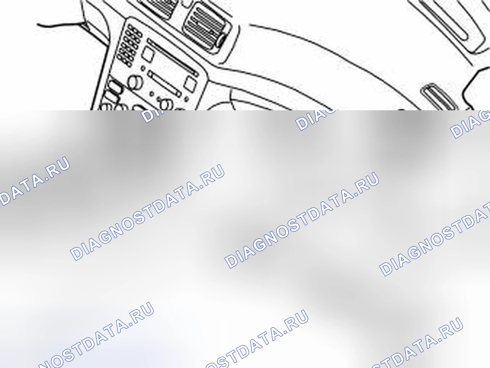 Рис. 738: Гнездо отопителя пассажирского салона. Volvo S80 I рестайлинг