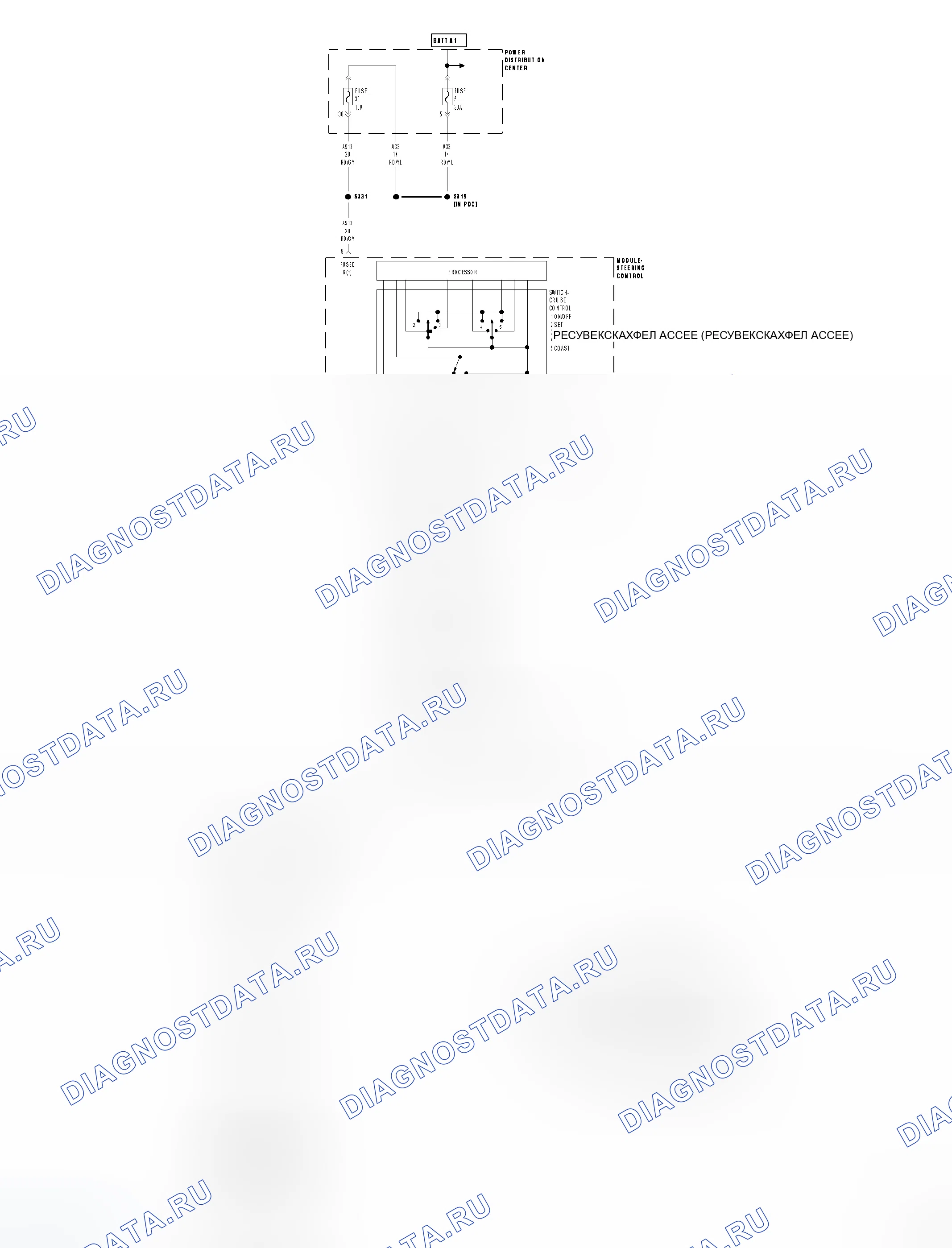 Рис. 126: Принципиальная схема. Dodge Magnum I