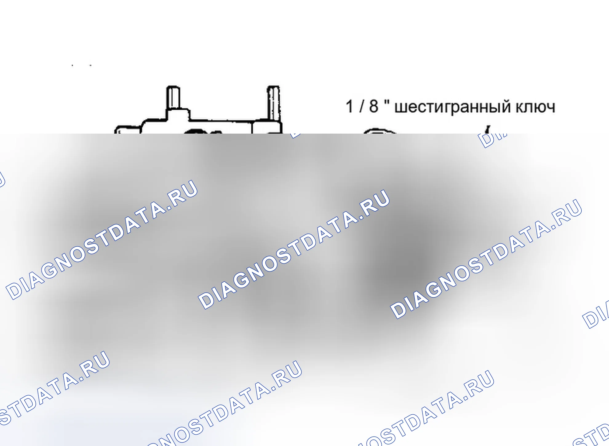 Рис. 3: Регулировка оборотов холостого хода бордюра и оборотов остановки холостого хода соленоида (показано со снятыми регулировочным винтом и пружиной холостого хода). Dodge Ram Van II