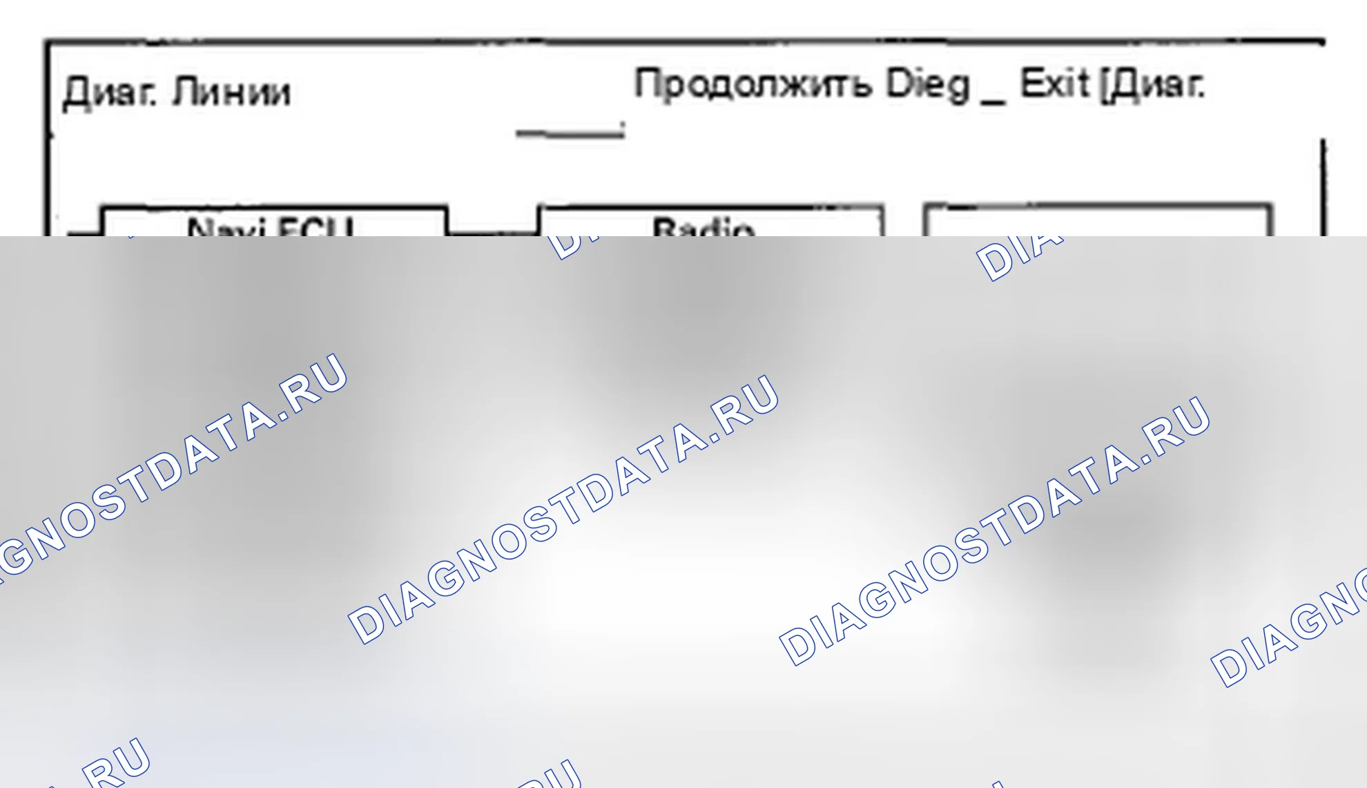 Рис. 336: Экран заводской диагностики в линии Diag. Acura ZDX I