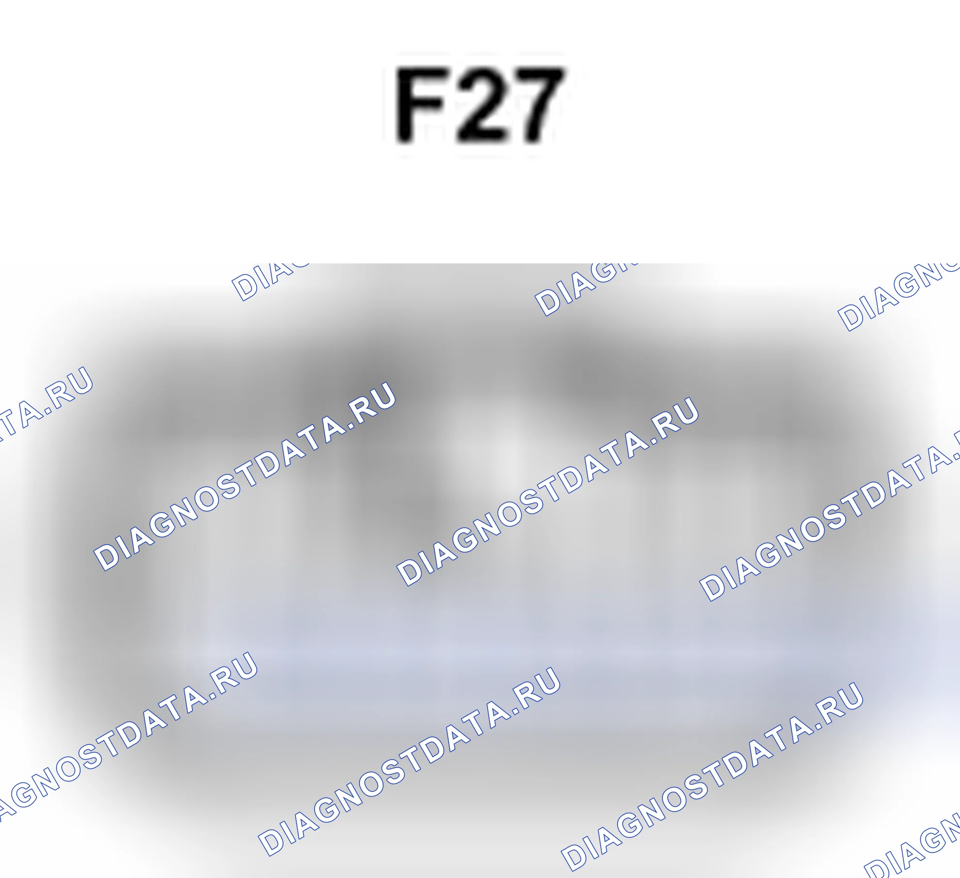 Рис. 506: Вид с торца разъема радиоприемника в сборе (F27). Toyota Camry XV40