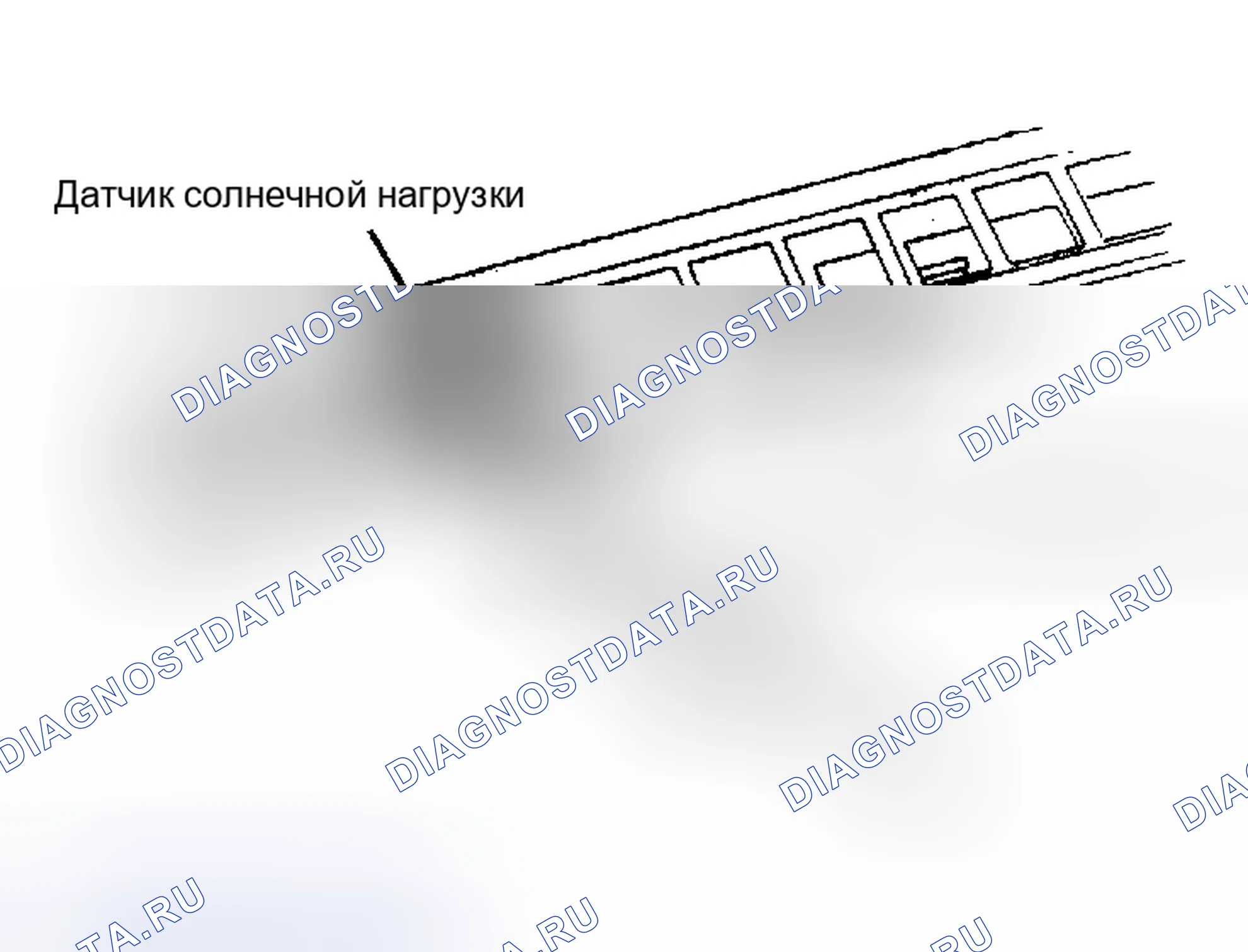 Рис. 2: Расположение датчика солнечной нагрузки. Nissan 300ZX Z31