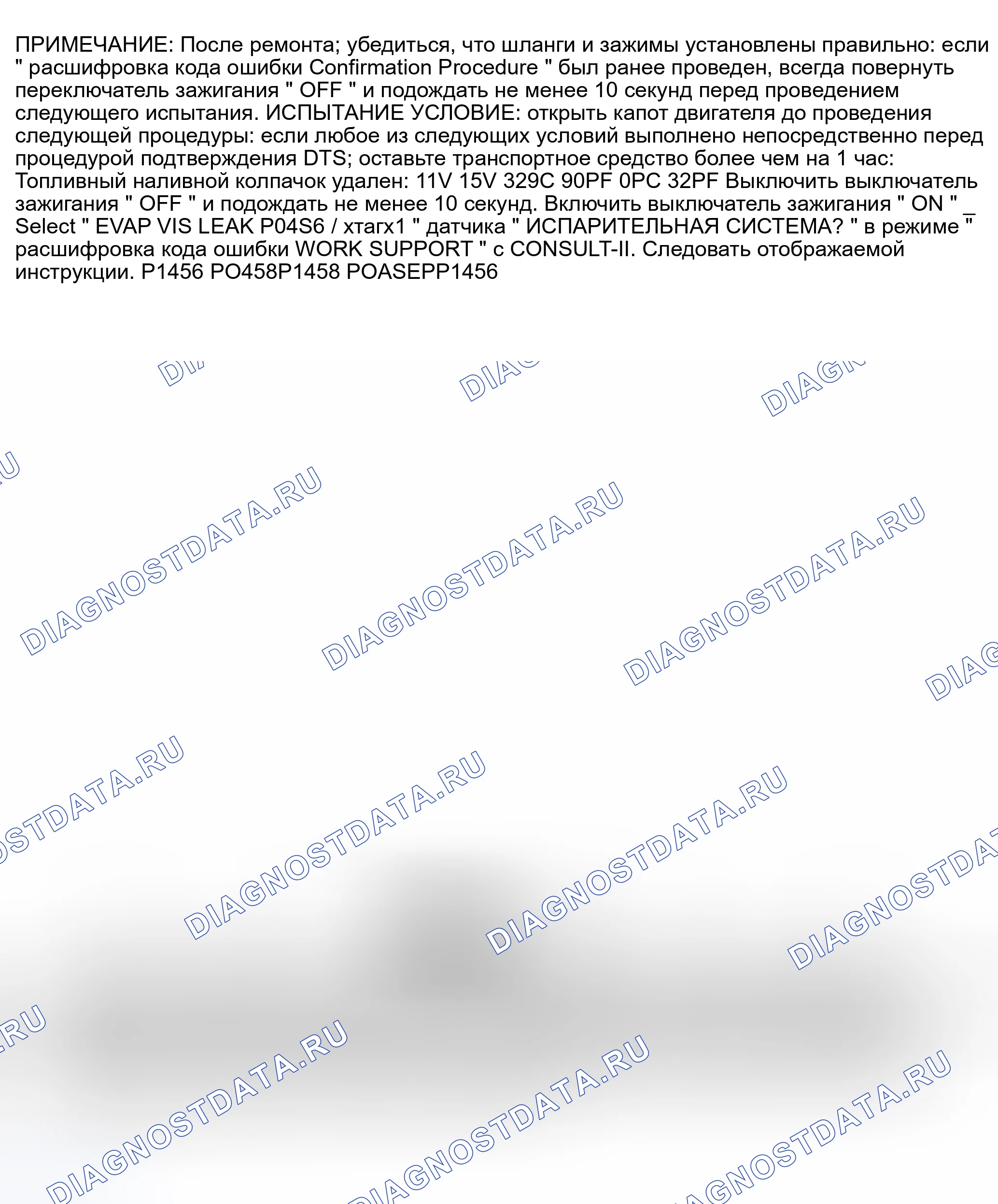 Рис. 1195: Процедура подтверждения расшифровка кода ошибки. Nissan Sentra B15