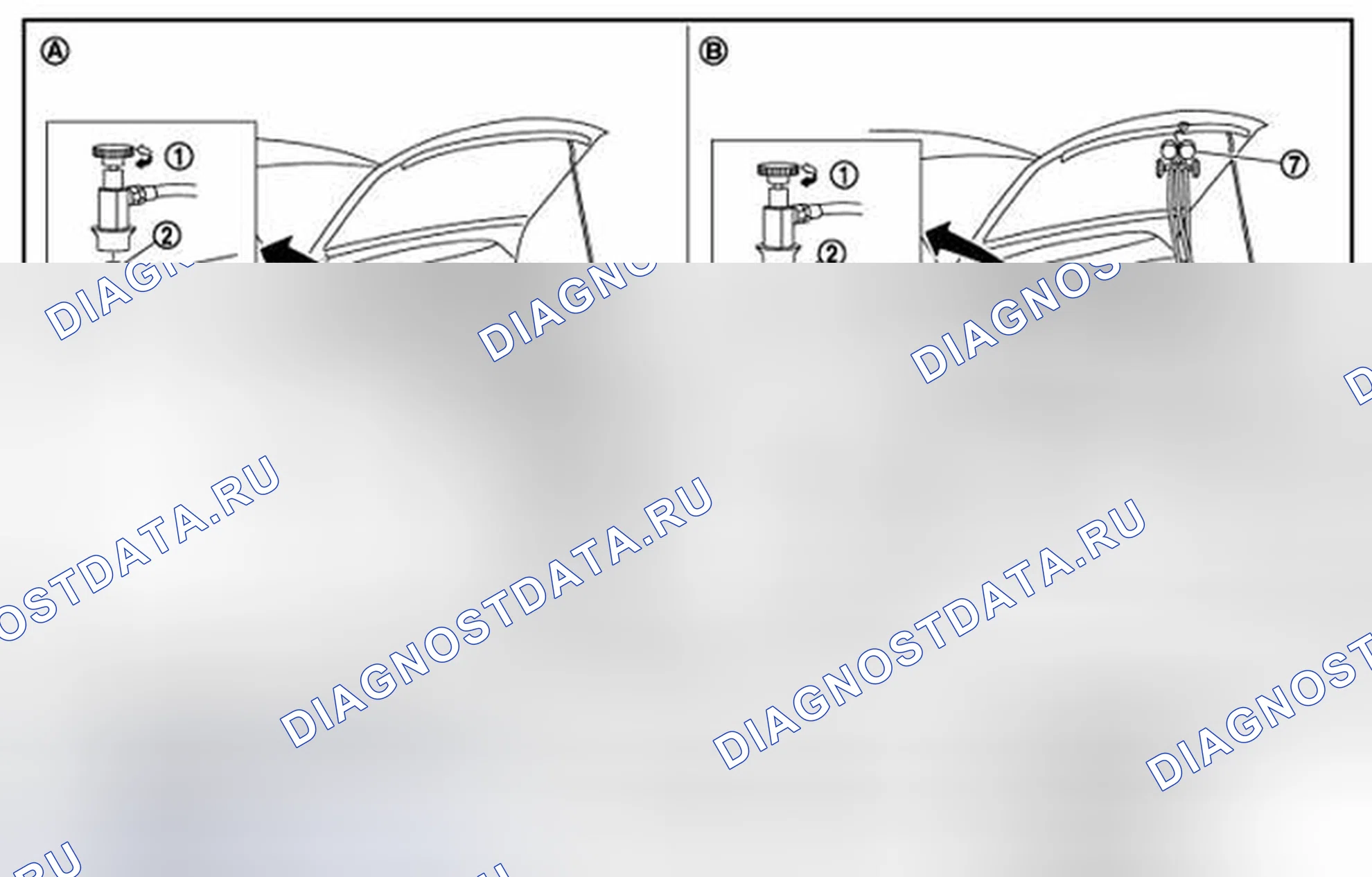 Рис. 470: ПОДКЛЮЧЕНИЕ СЕРВИСНЫХ ИНСТРУМЕНТОВ И ОБОРУДОВАНИЯ. Nissan Murano Z51 рестайлинг 2
