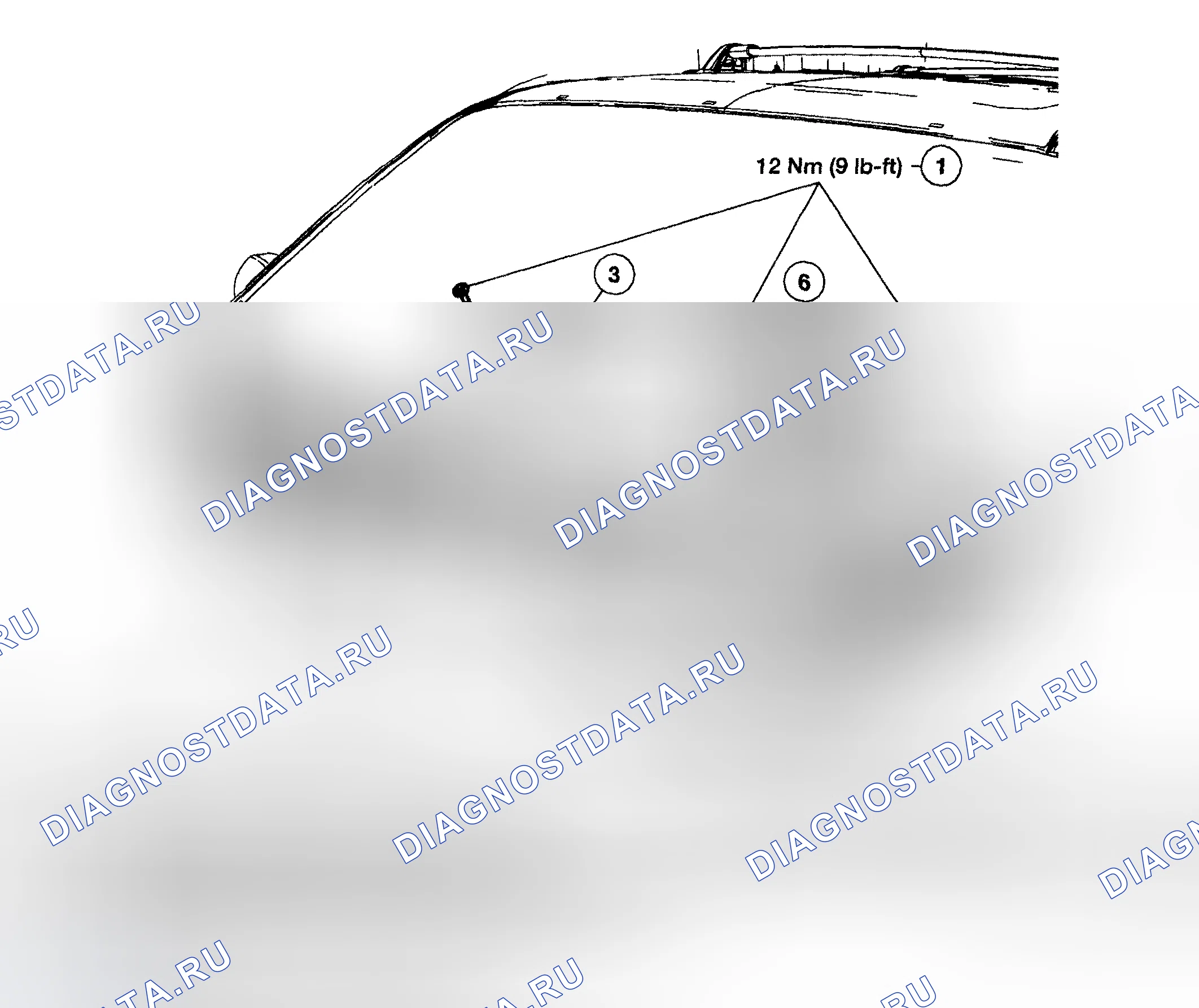 Рис. 17: СТЕКЛООЧИСТИТЕЛИ И ОМЫВАТЕЛИ - ПЕРЕДНИЙ. Mazda Tribute I рестайлинг