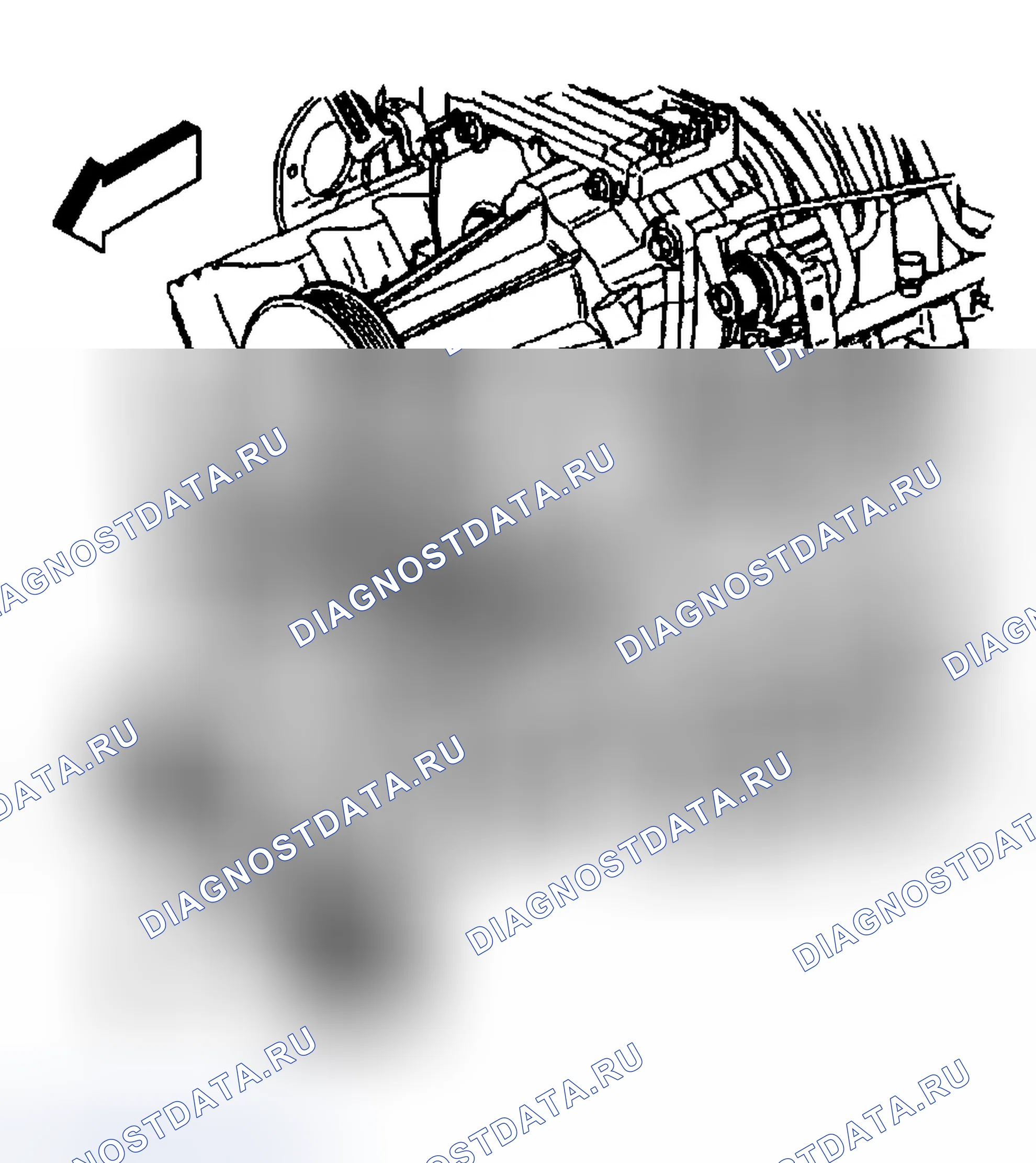 Рис. 459: Установка натяжителя приводного ремня - нагнетатель. Buick Park Avenue II рестайлинг