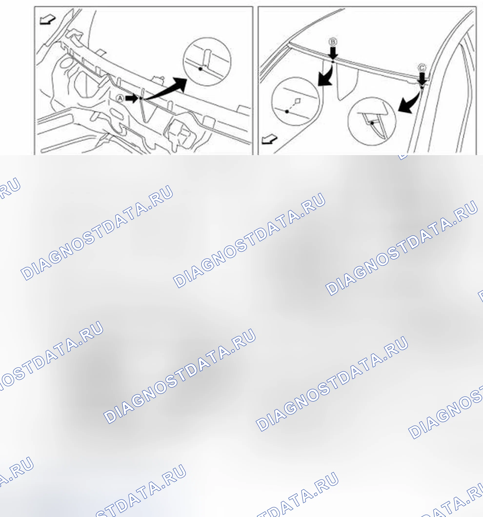 Рис. 225: ТОЧКИ ИЗМЕРЕНИЯ. Infiniti QX50 I