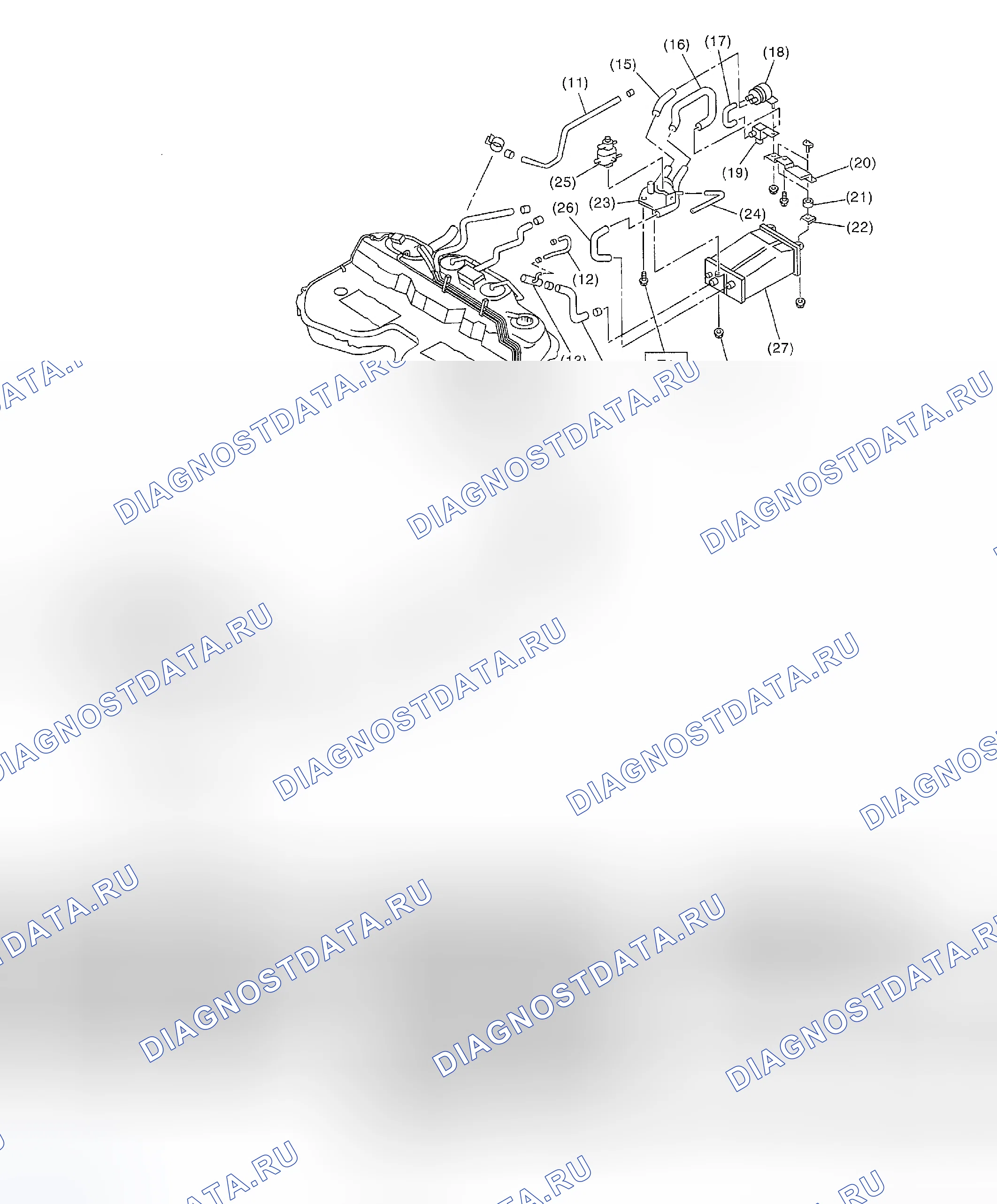 Рис. 6: ТОПЛИВНАЯ МАГИСТРАЛЬ. Subaru Forester SG