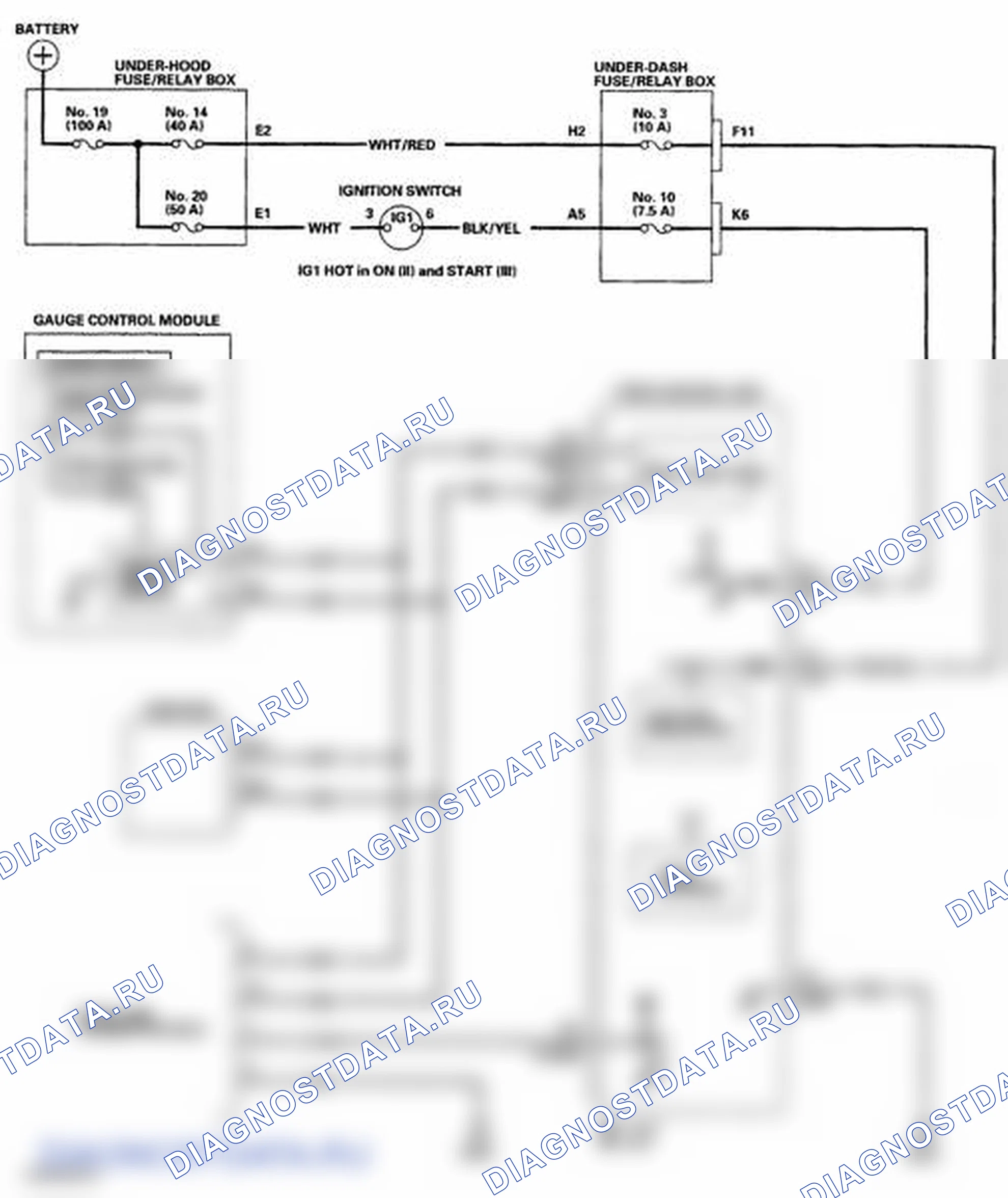 Рис. 23: Принципиальная схема. Honda Element YH2 рестайлинг 2