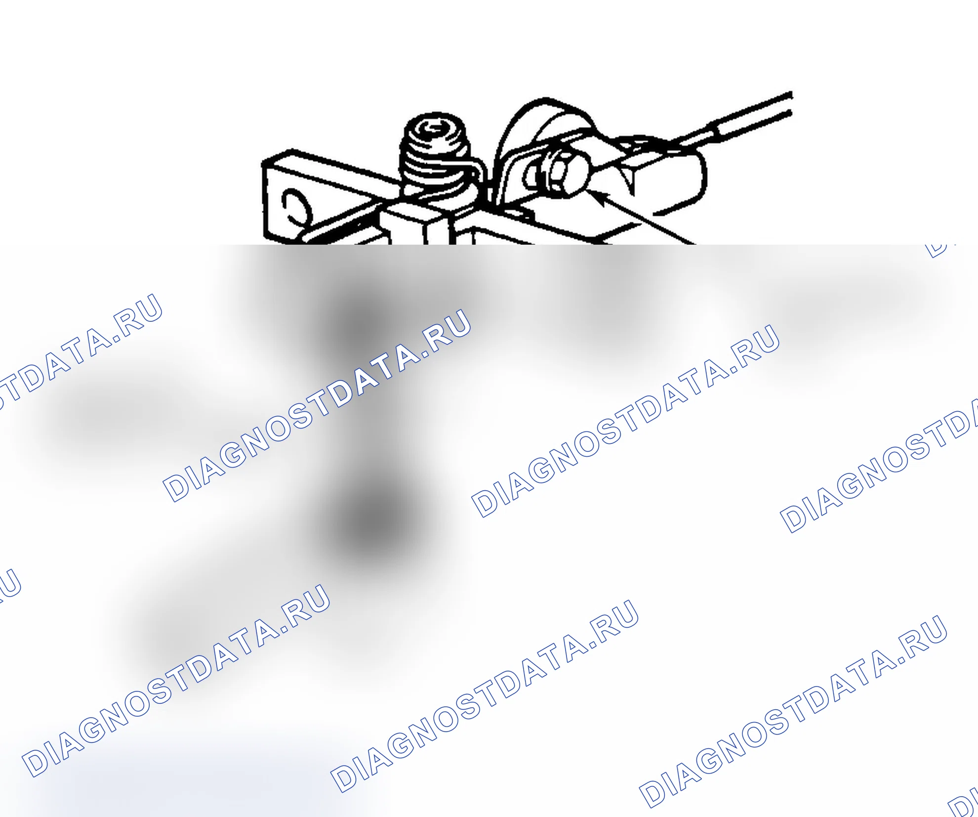 Рис. 2: КАБЕЛЬ БЛОКИРОВКИ ПАРКОВКИ. Audi Cabriolet I