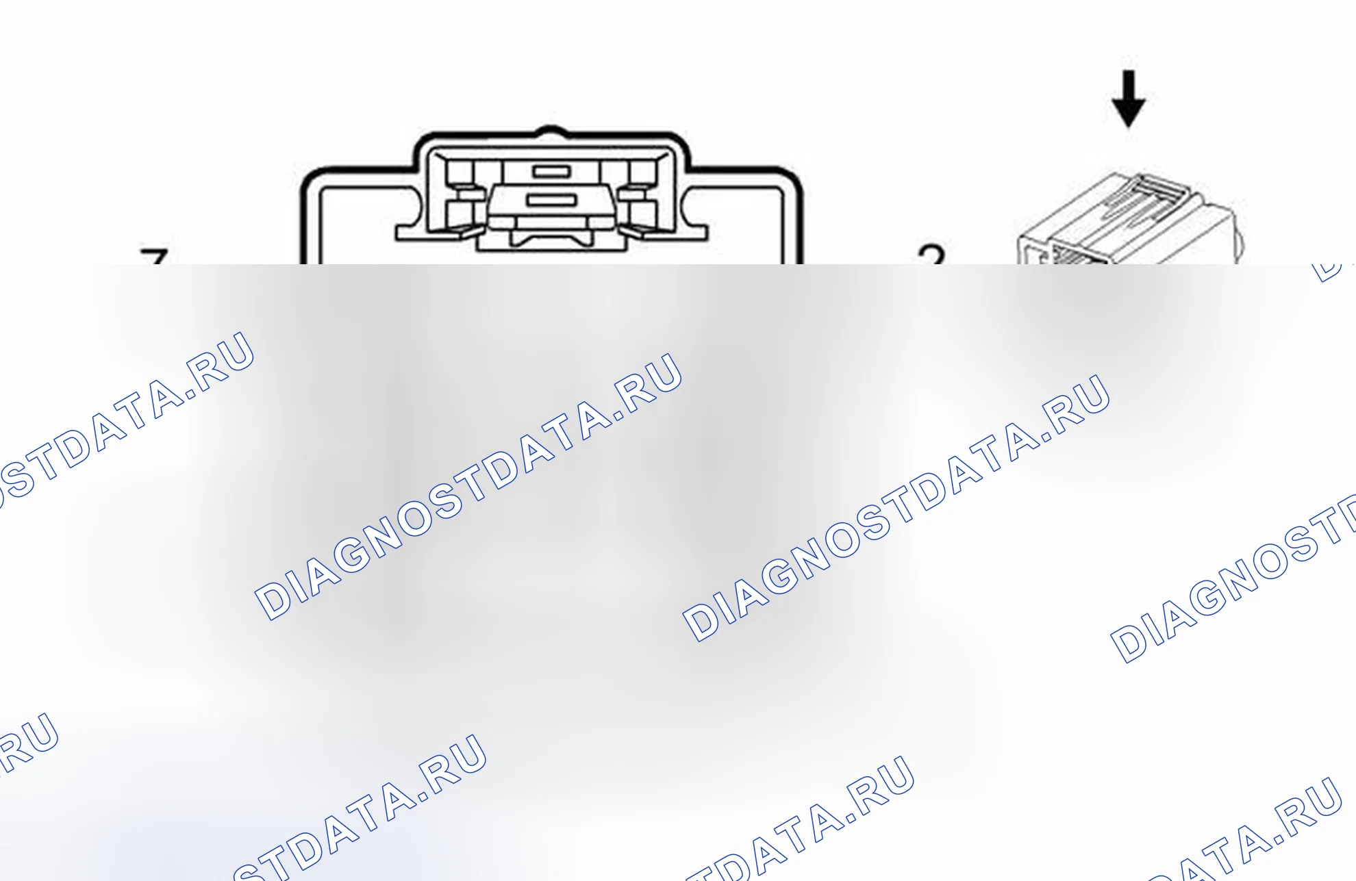 Рис. 293: Окно M74D Вид с торца разъема двигателя - драйвер. Chevrolet Camaro V