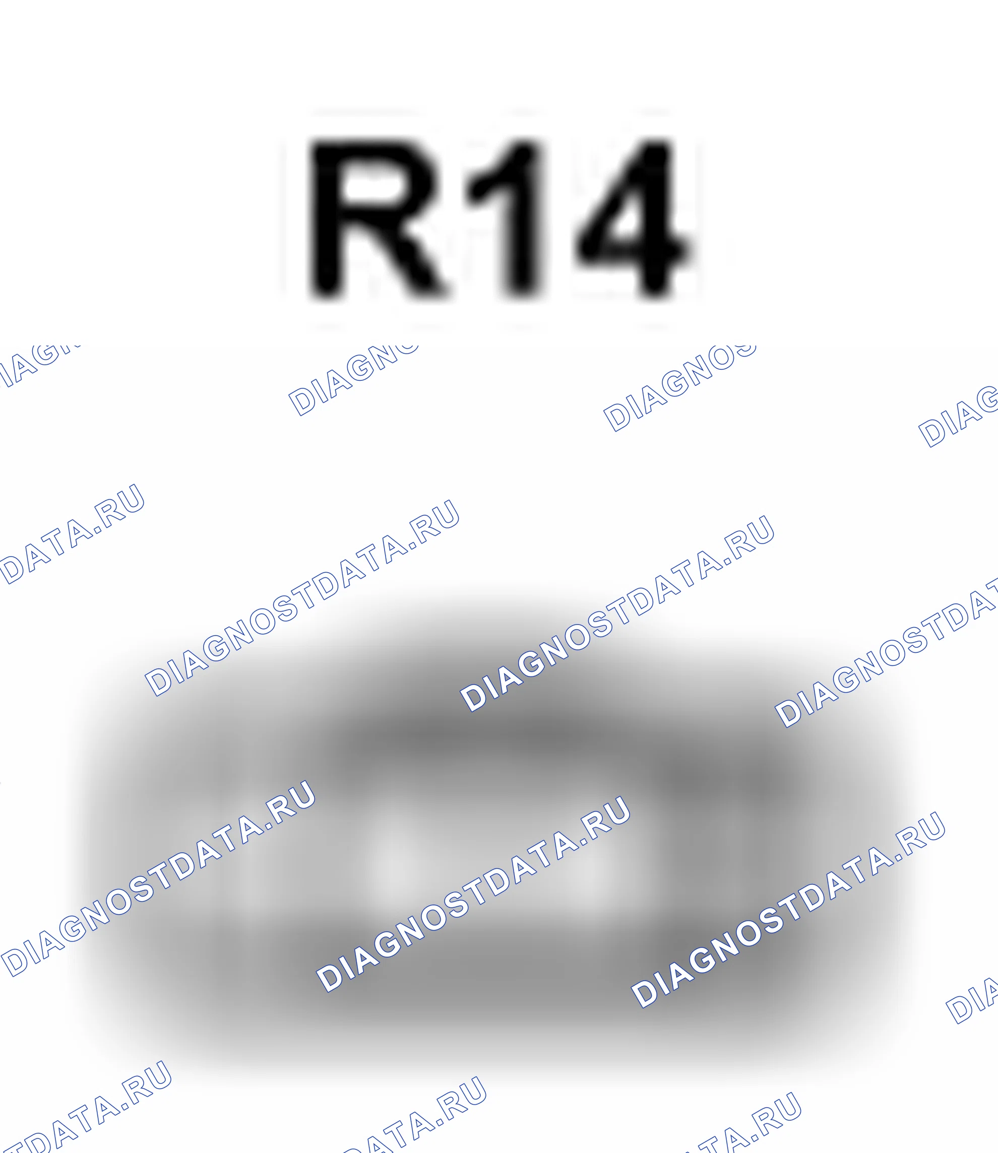 Рис. 798: Вид с торца разъема обогрев стекла заднего окна (R14). Toyota Prius II рестайлинг