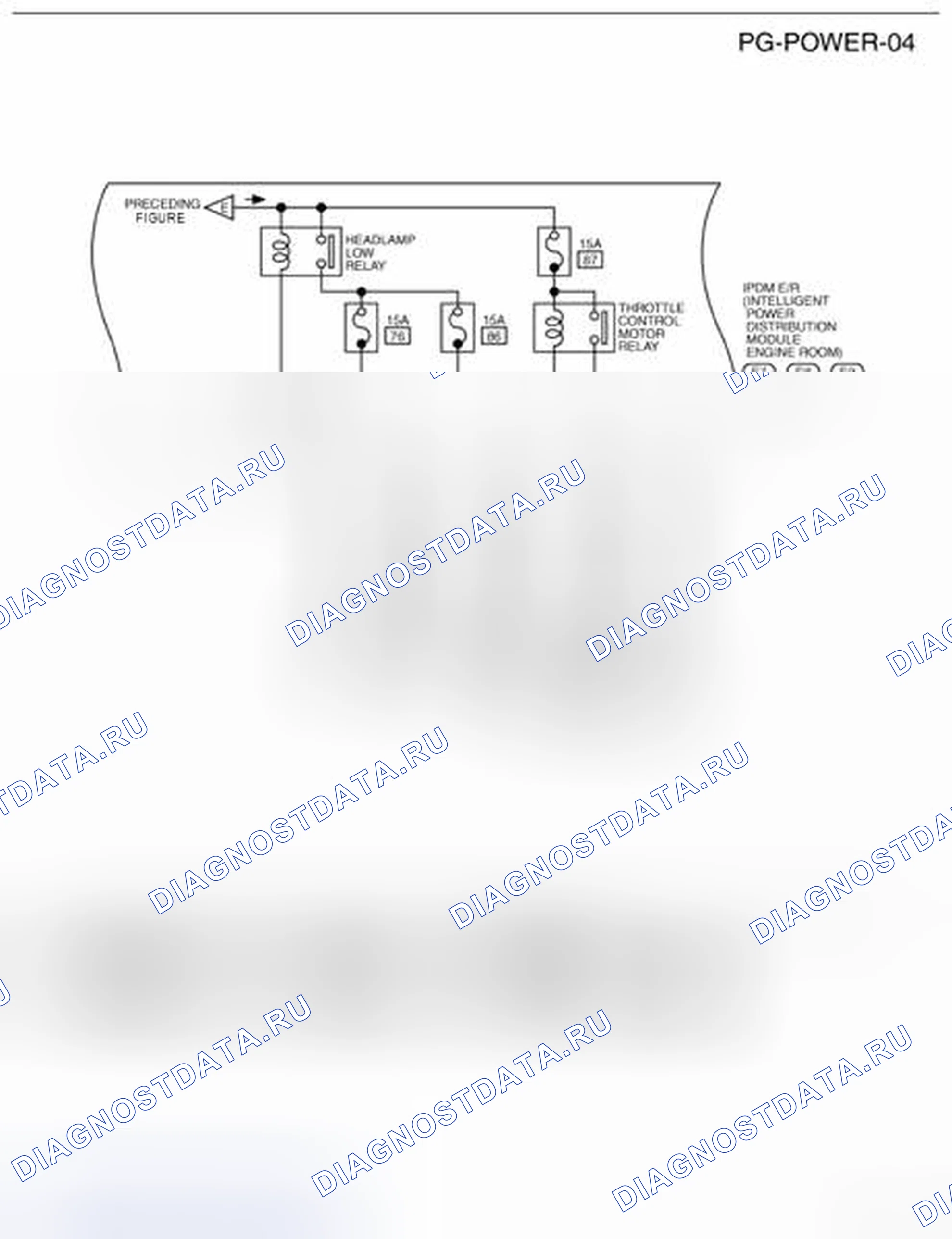 Рис. 41: электросхема - Pg-Питание-04. Nissan 350Z I рестайлинг